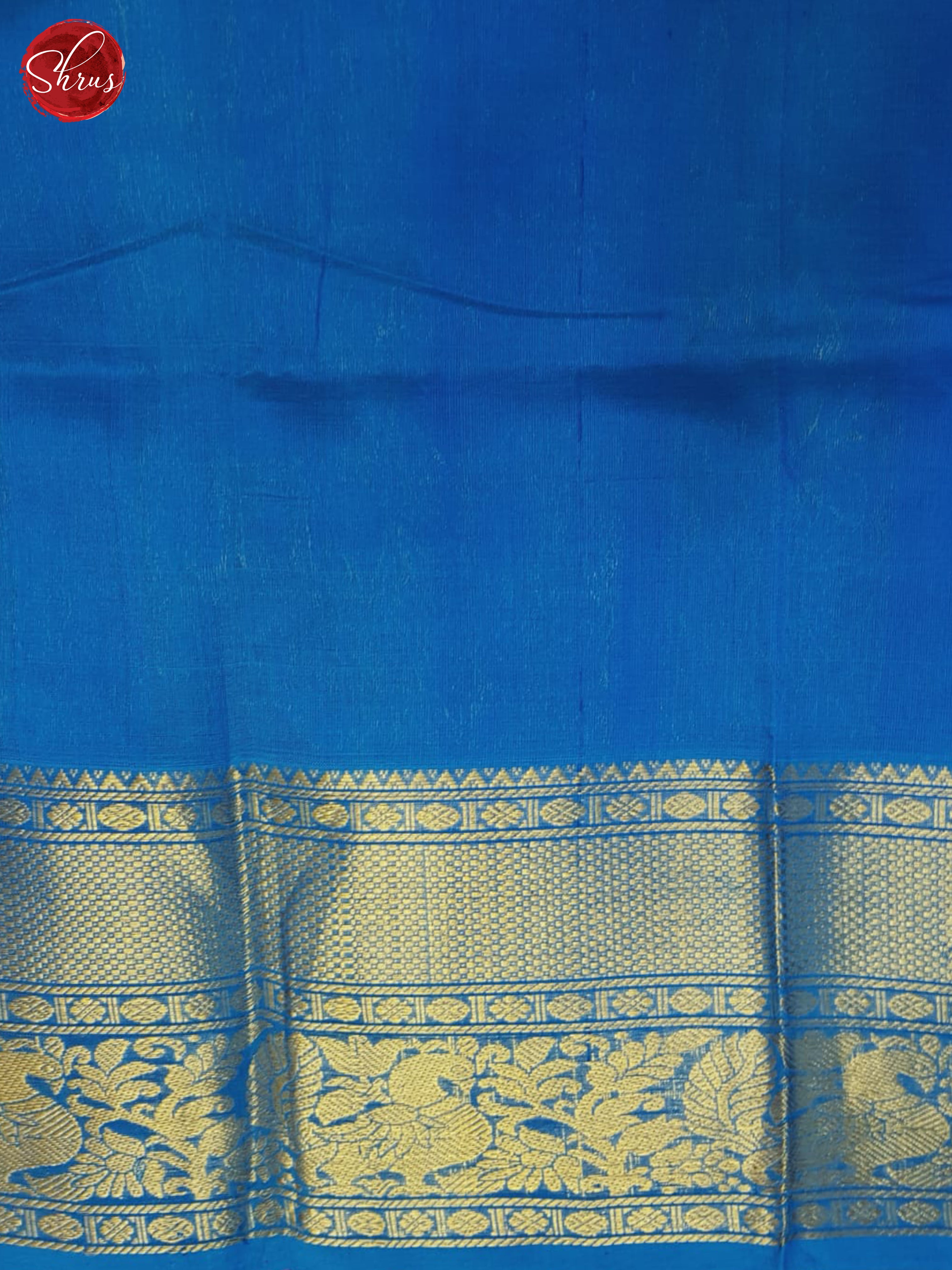 Purple And Blue- Silk Cotton Saree - Shop on ShrusEternity.com