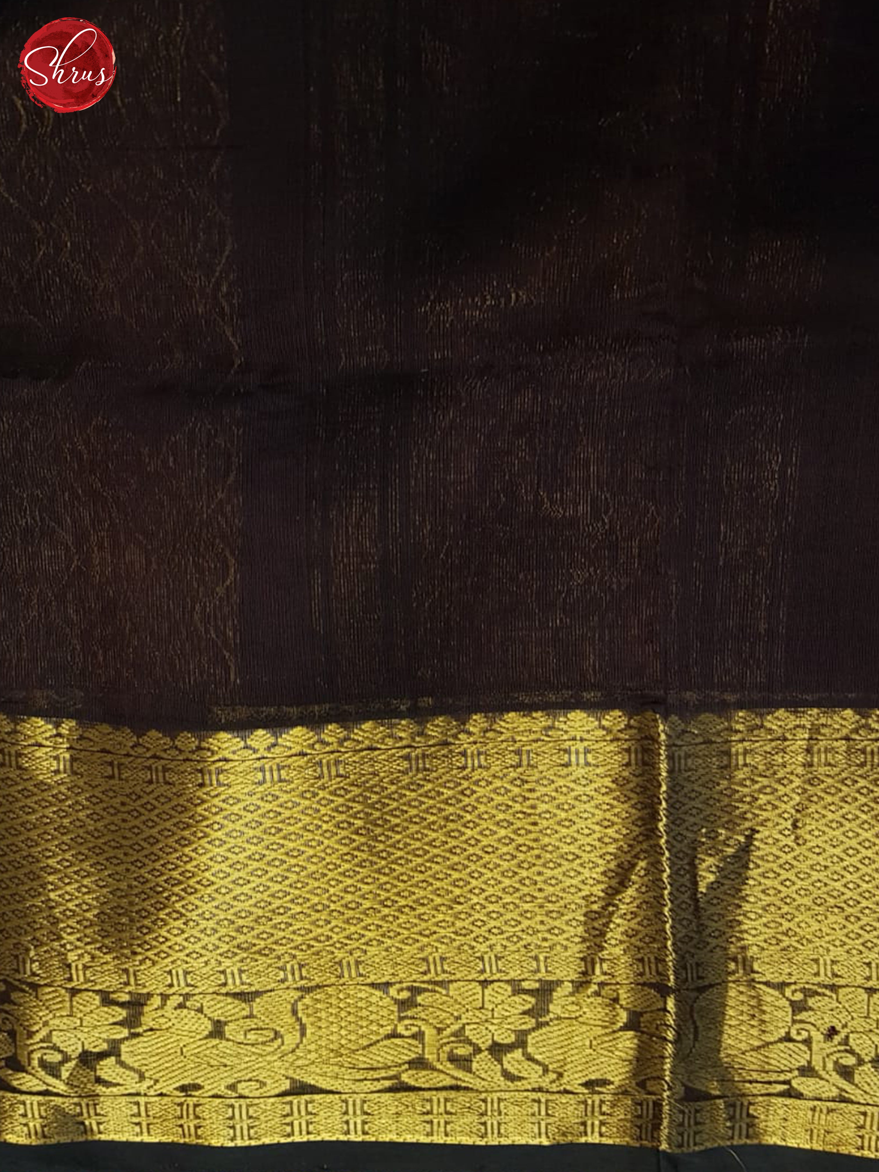 Blue And Brown- Silk Cotton Saree - Shop on ShrusEternity.com