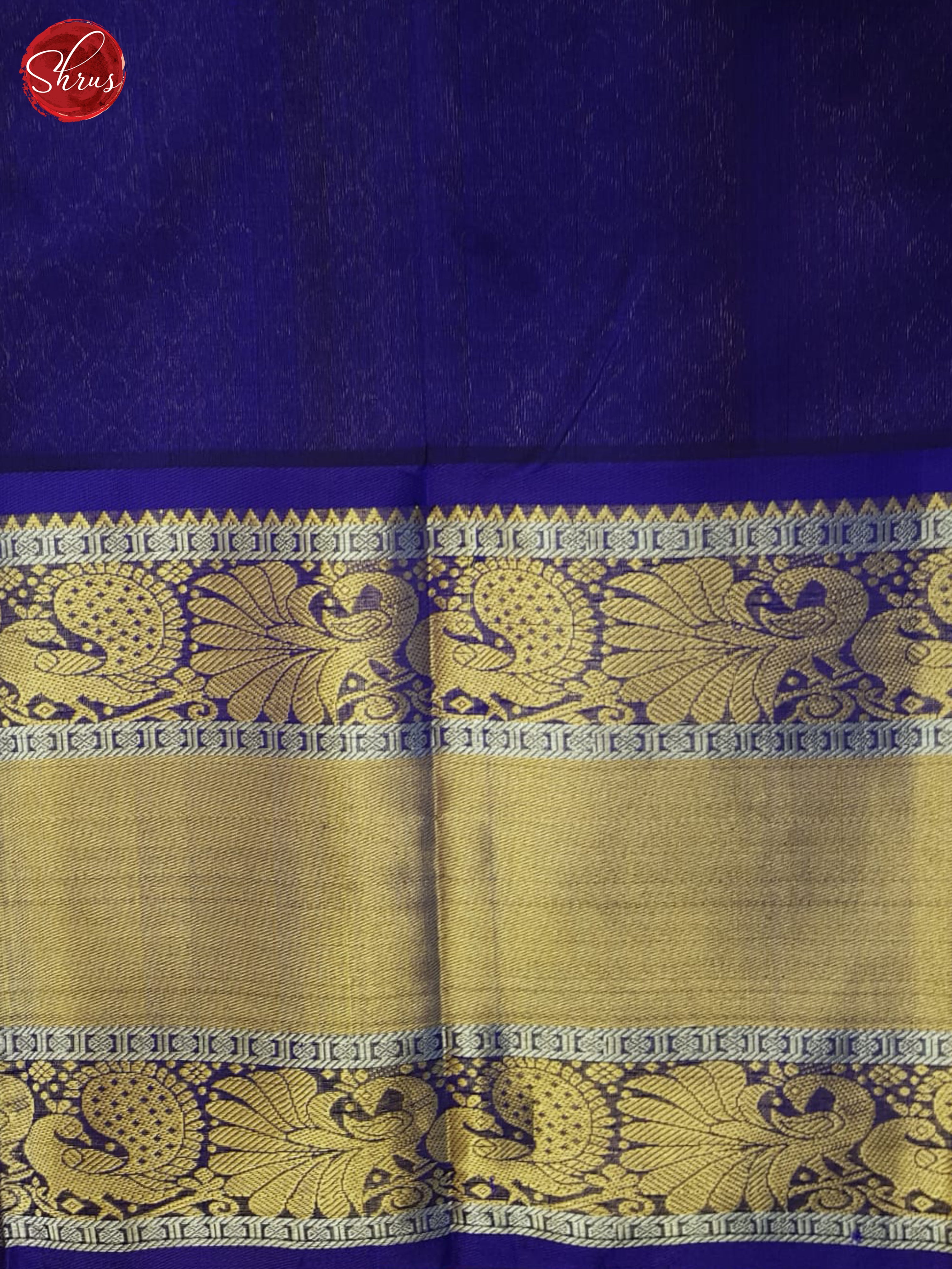 Red And Blue- Silk Cotton Saree - Shop on ShrusEternity.com