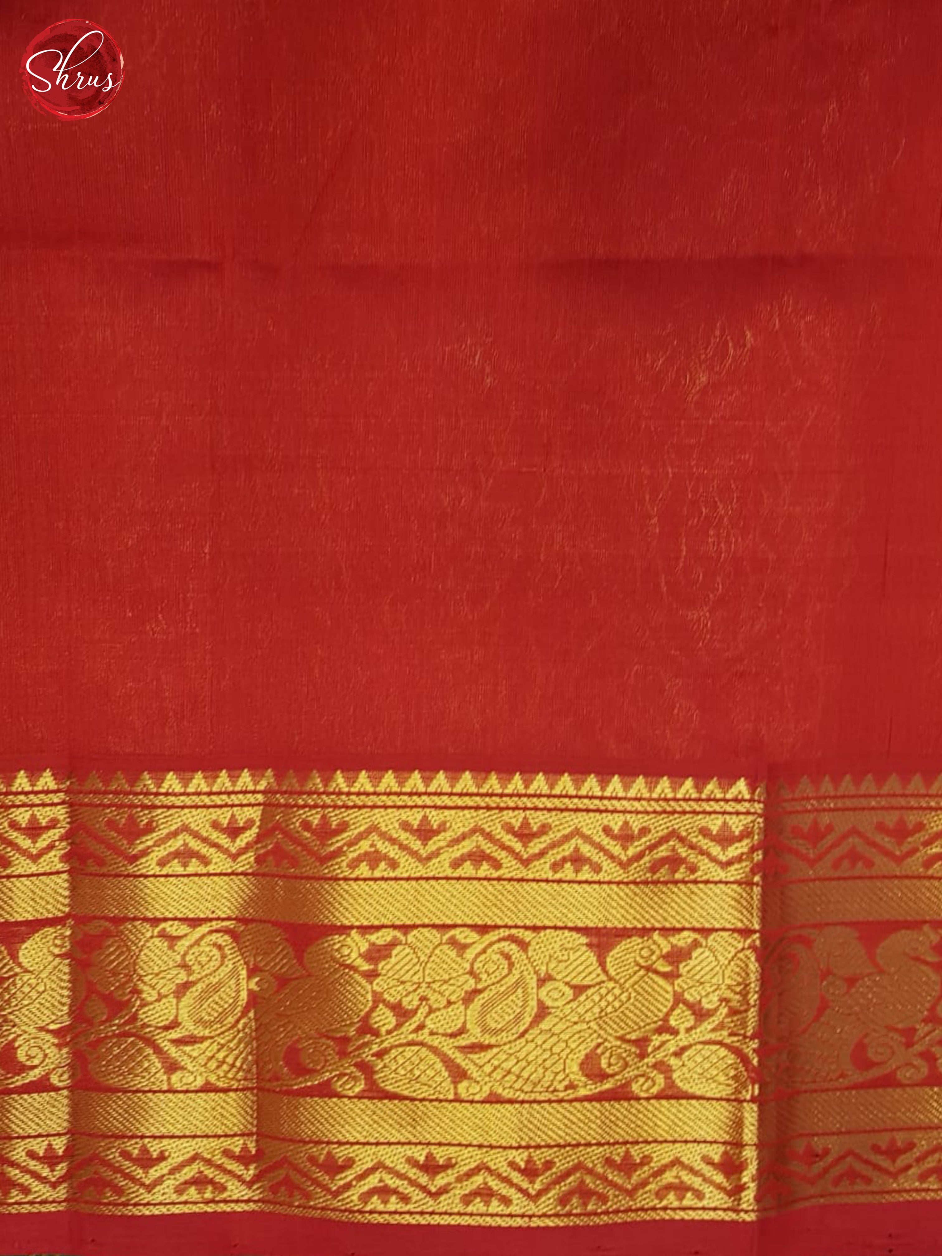 Green And Red- Silk Cotton Saree - Shop on ShrusEternity.com