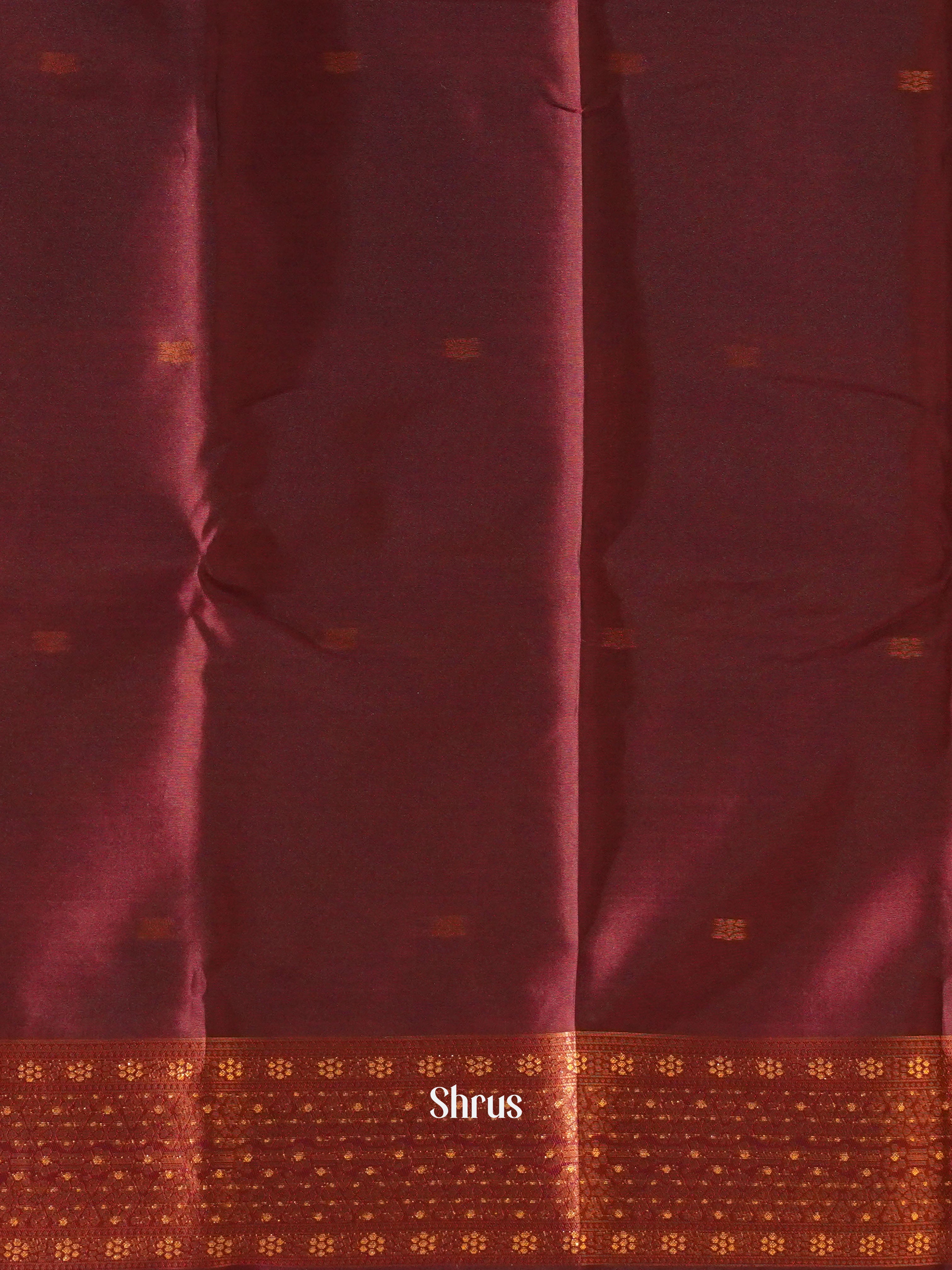 Blue & Maroon- Semi Softsilk Saree - Shop on ShrusEternity.com