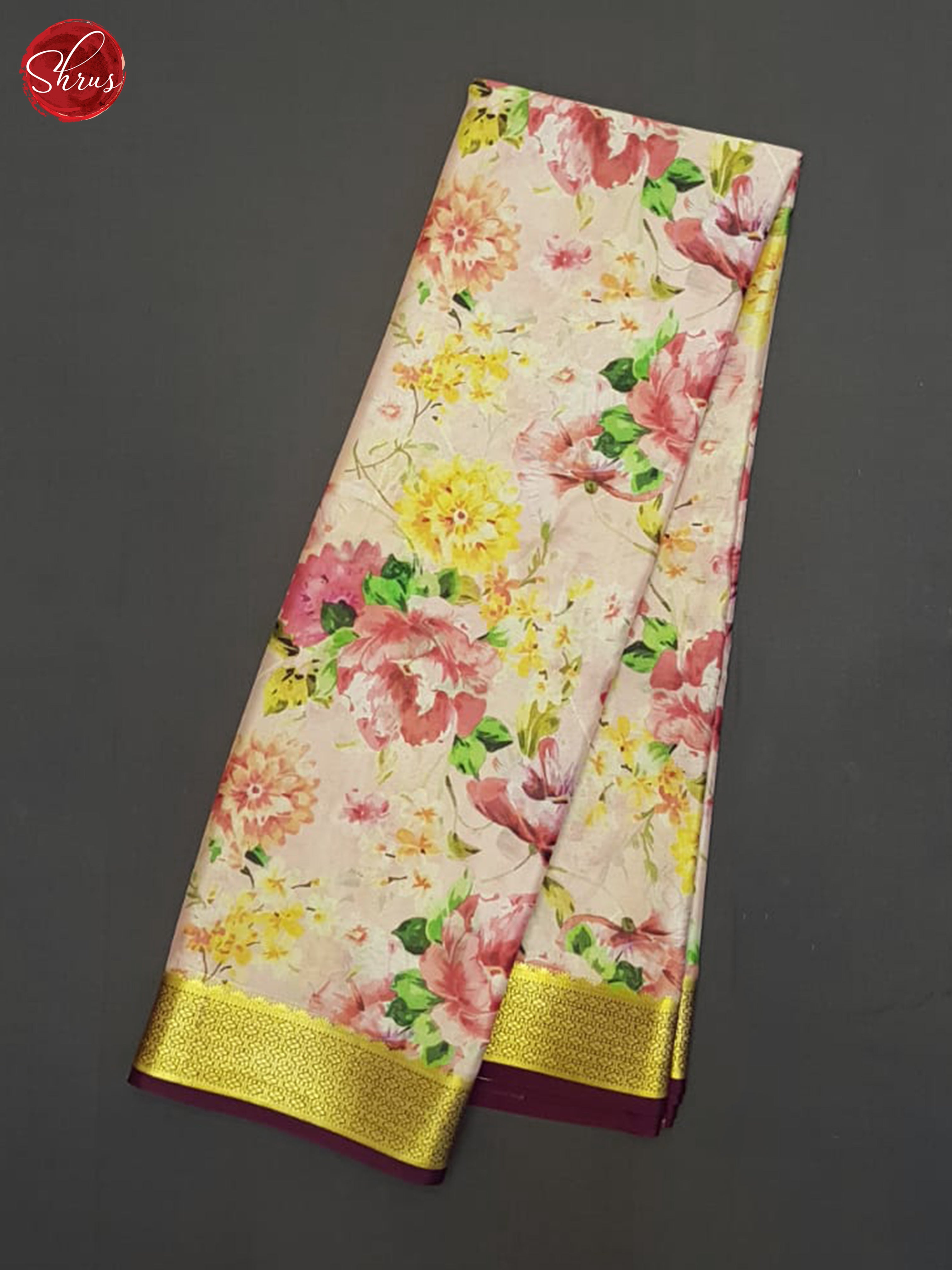 Pink And Wine - Mysore Silk Saree - Shop on ShrusEternity.com
