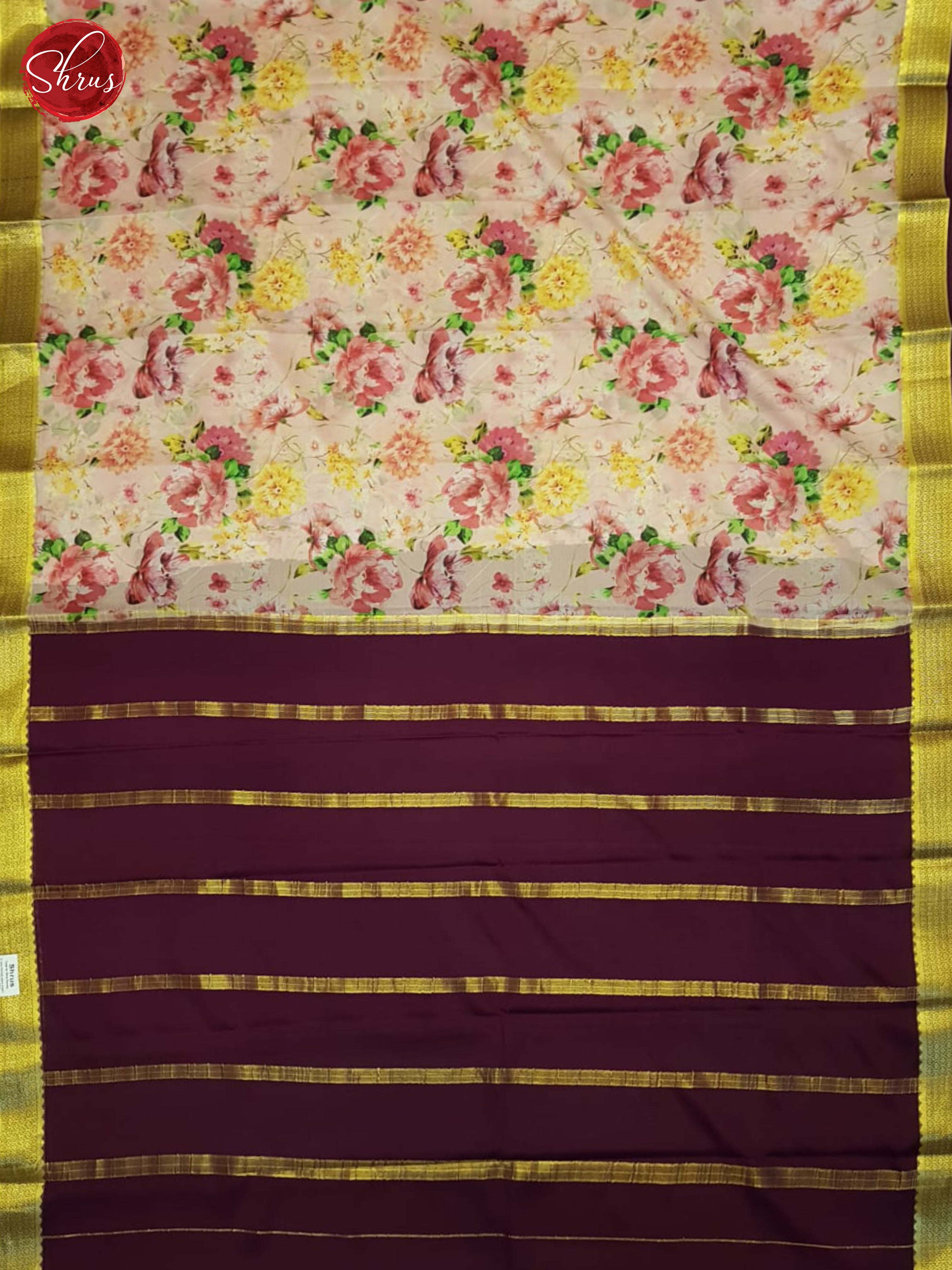 Pink And Wine - Mysore Silk Saree - Shop on ShrusEternity.com