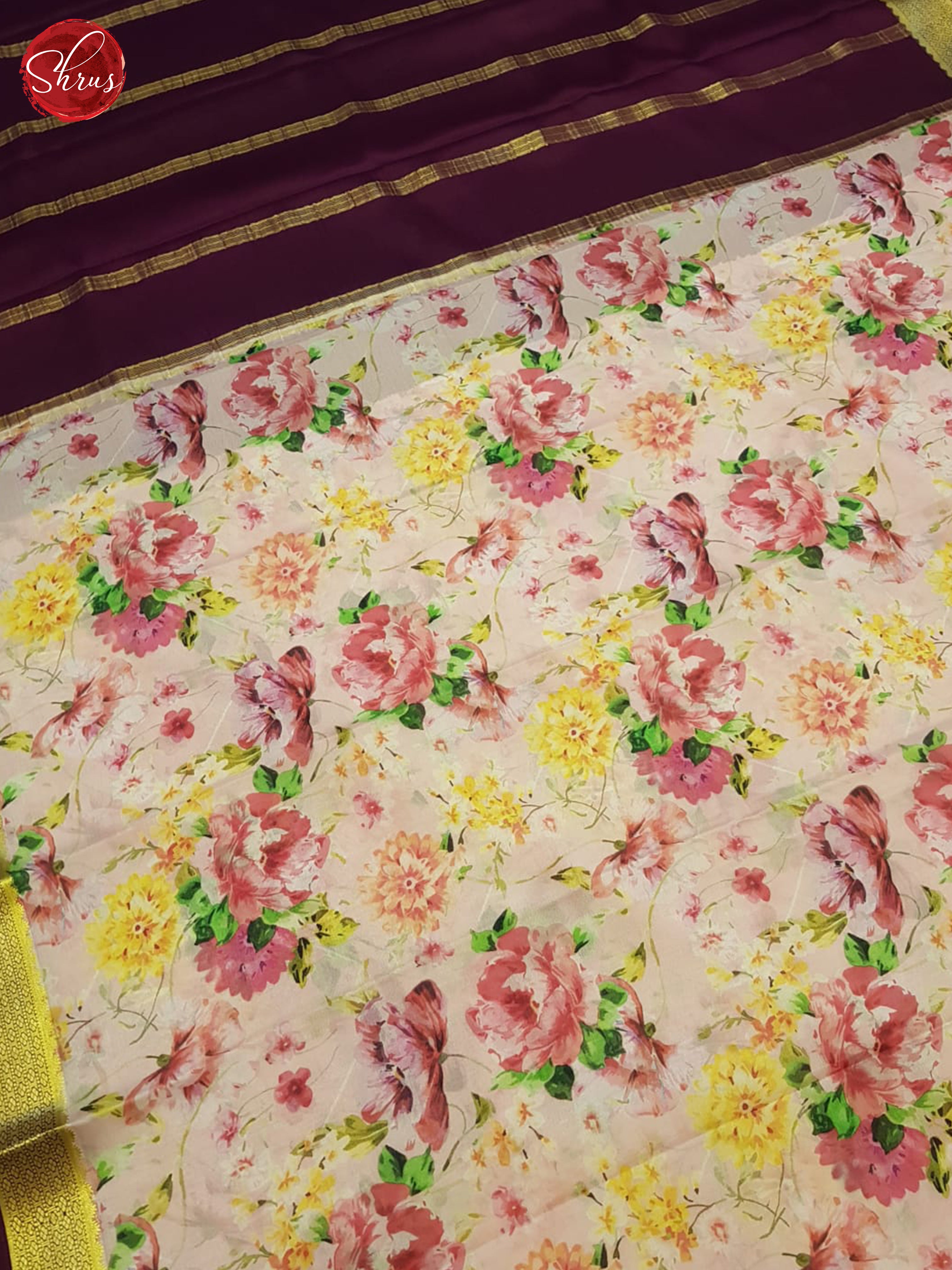 Pink And Wine - Mysore Silk Saree - Shop on ShrusEternity.com