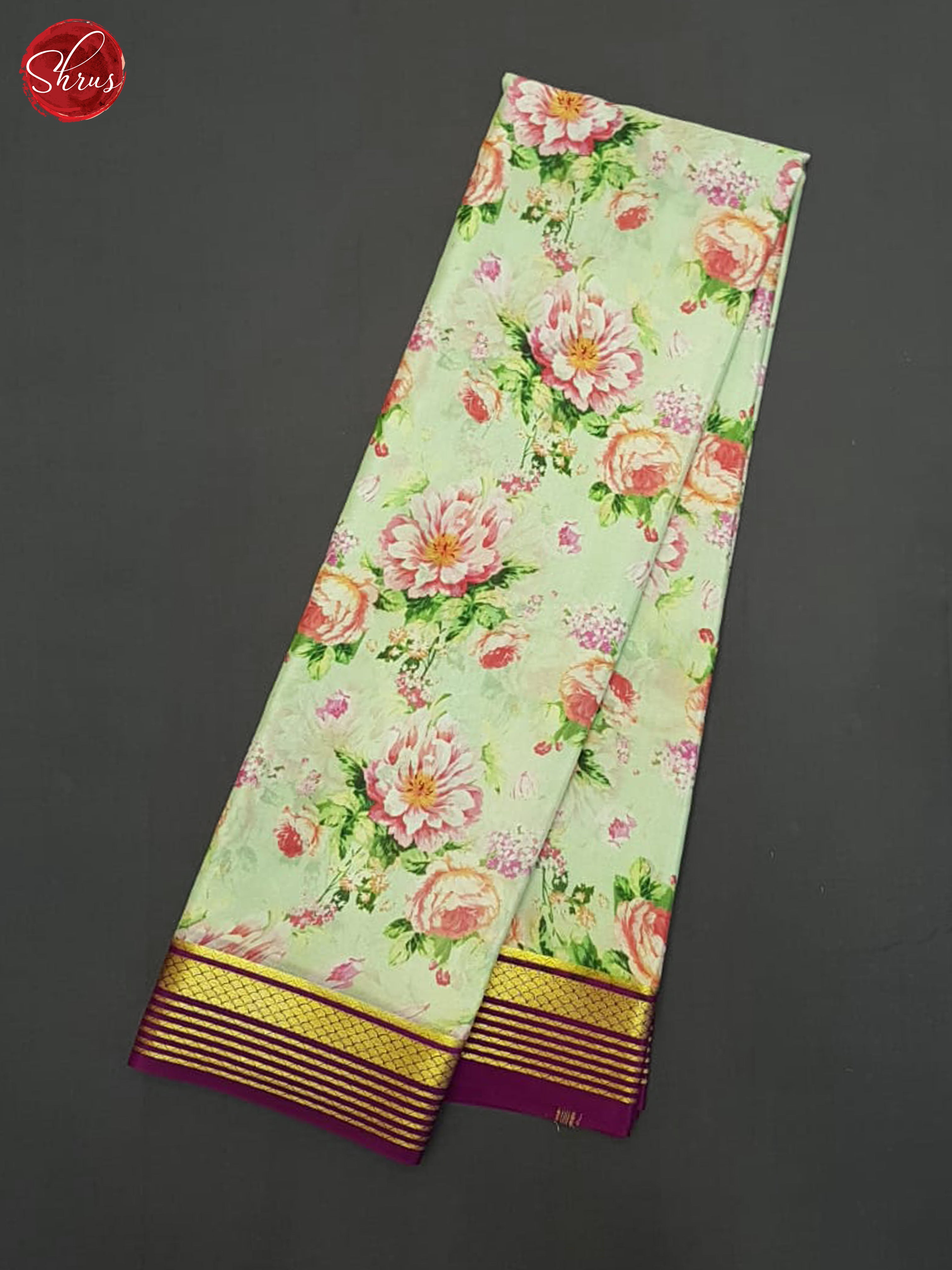 Green And Wine-Mysore Silk Saree - Shop on ShrusEternity.com