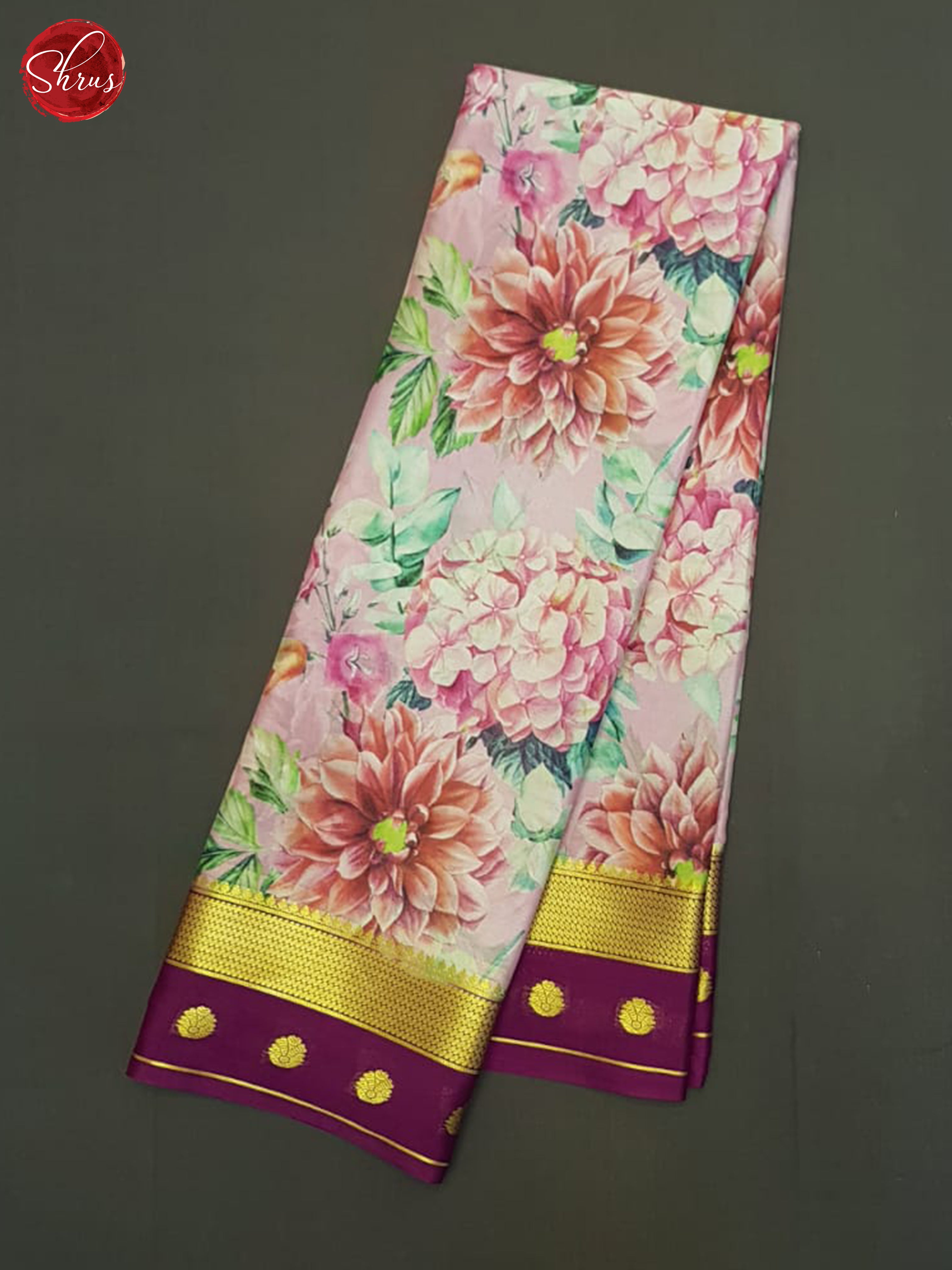Pink And Purple- Mysore Silk Saree - Shop on ShrusEternity.com