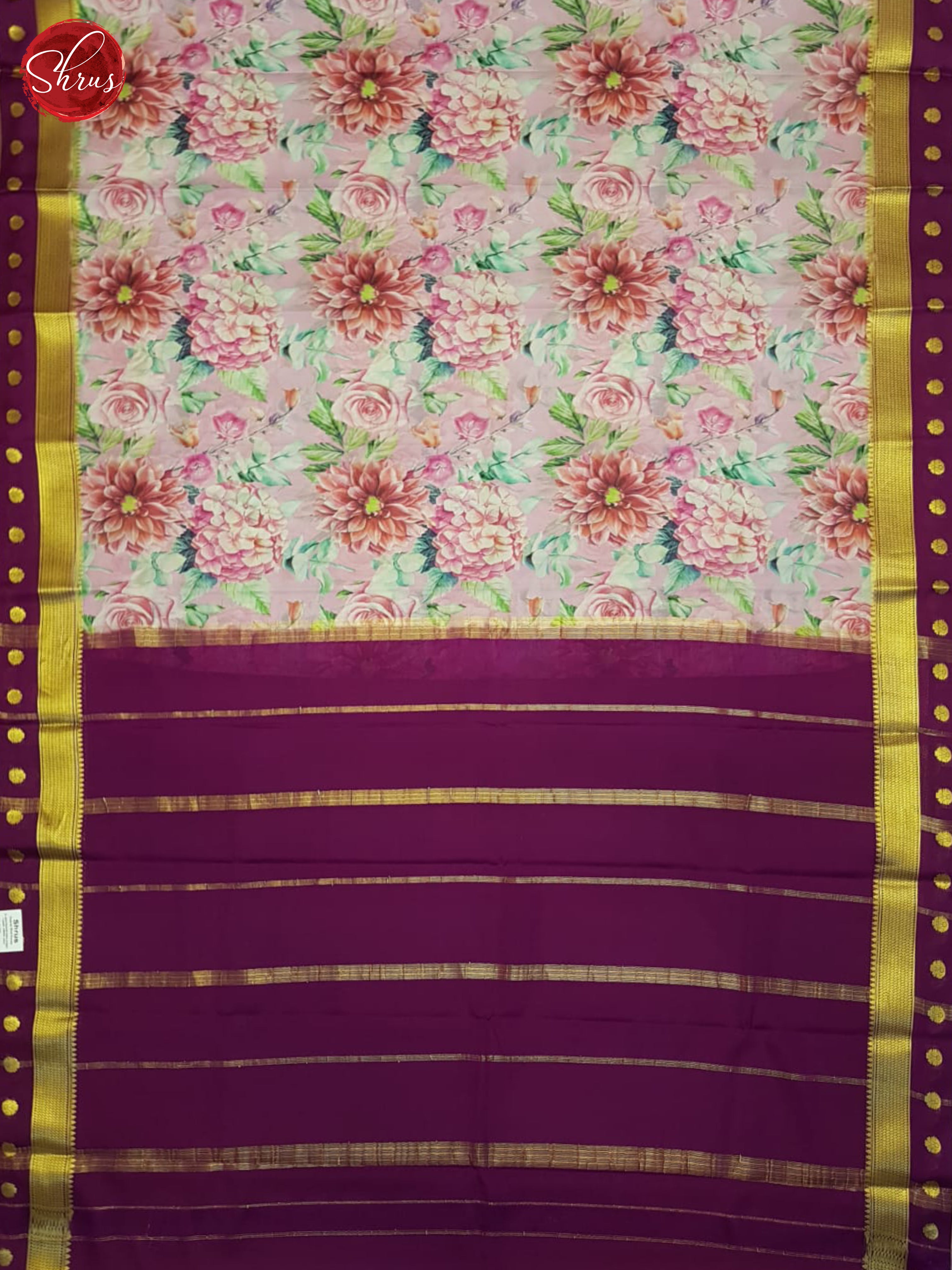 Pink And Purple- Mysore Silk Saree - Shop on ShrusEternity.com