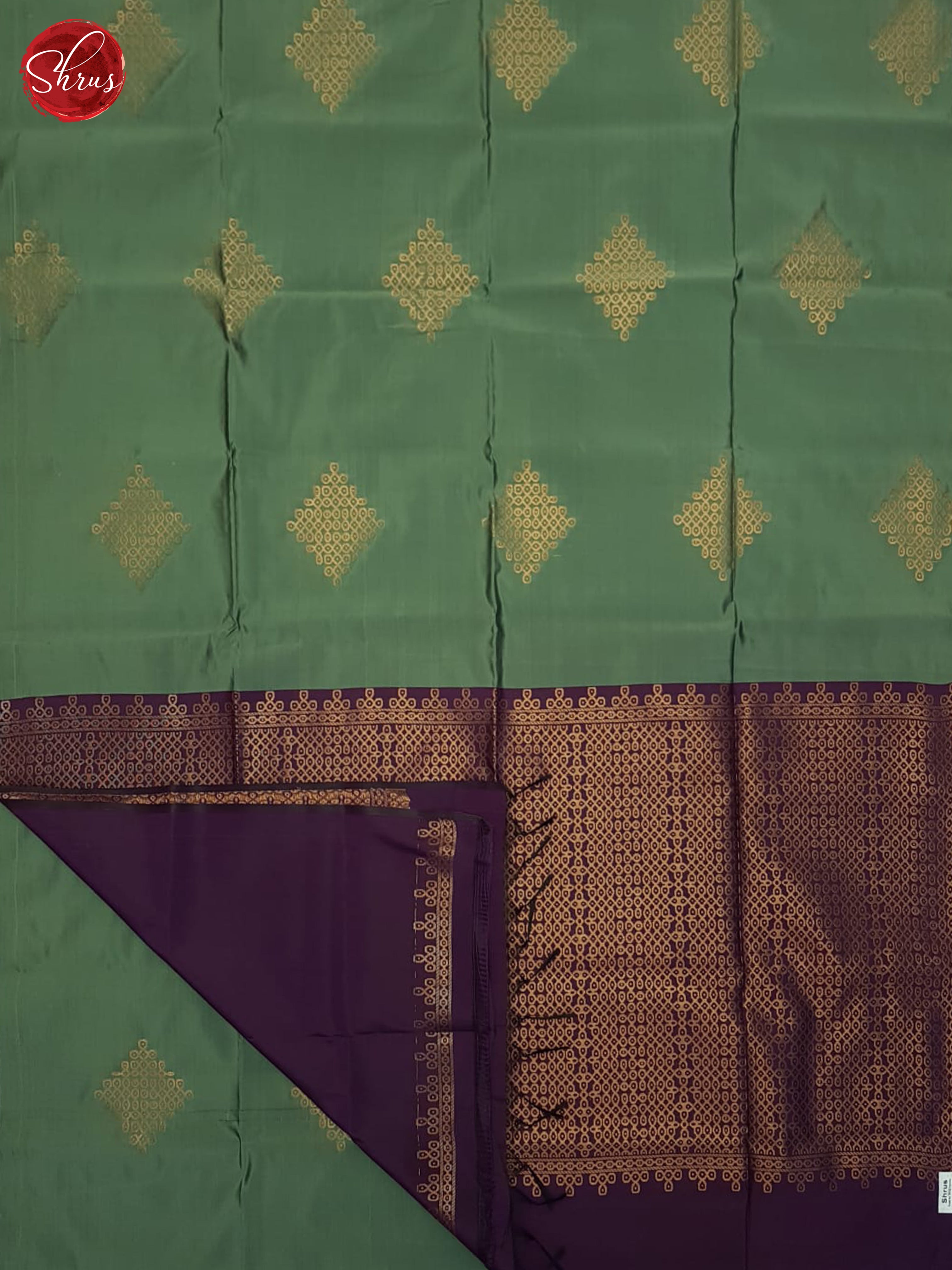 Green And Purple- semi Soft Silk Saree - Shop on ShrusEternity.com