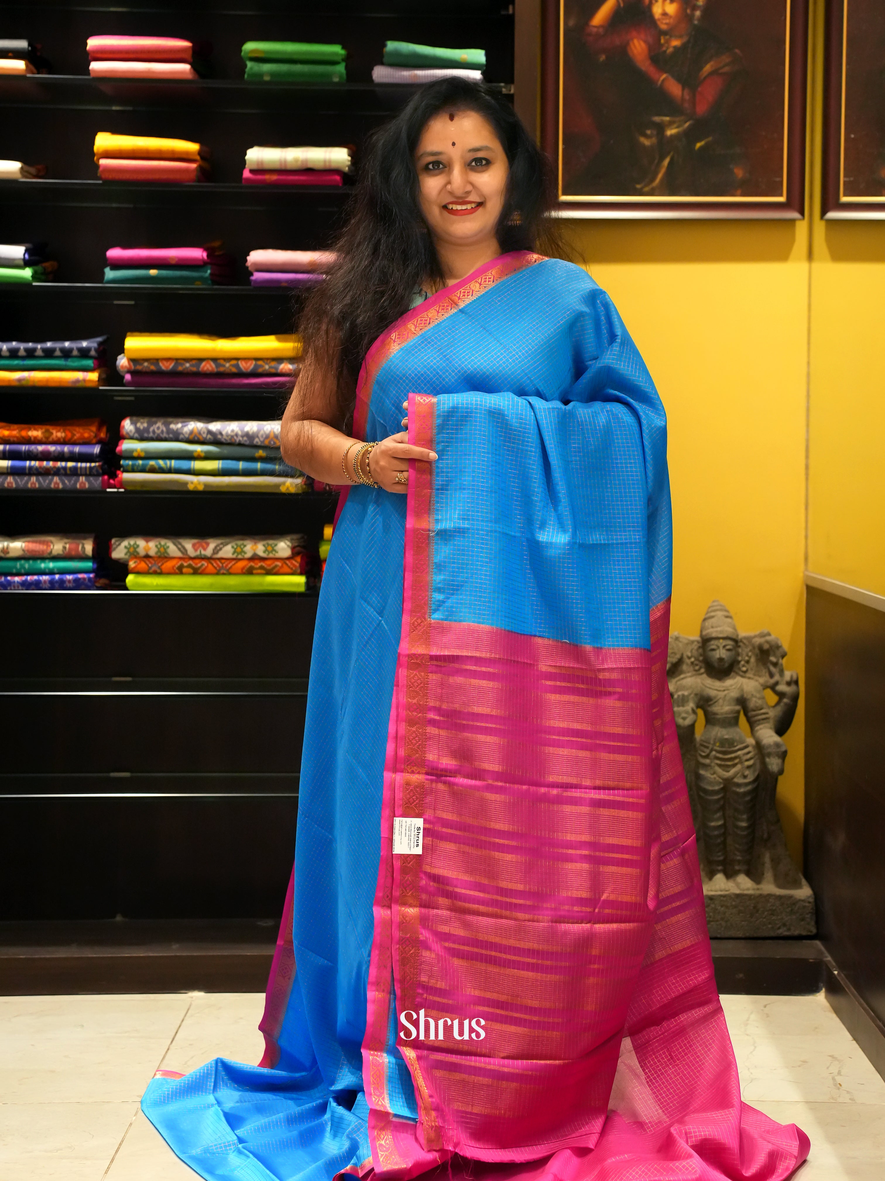CDS05025 - Semi Mysoresilk Saree - Shop on ShrusEternity.com