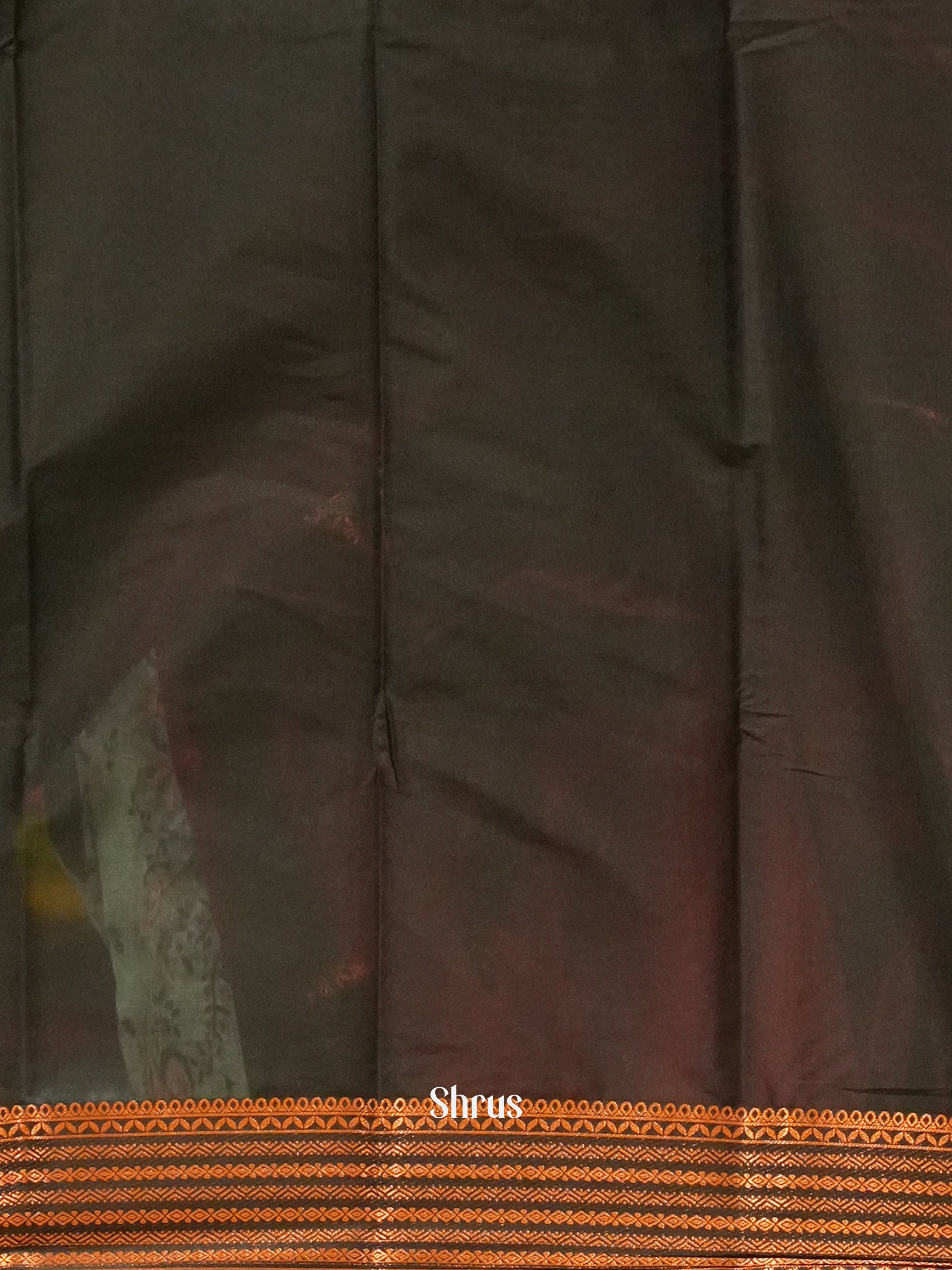 Red & Black - Semi Mysoresilk Saree - Shop on ShrusEternity.com