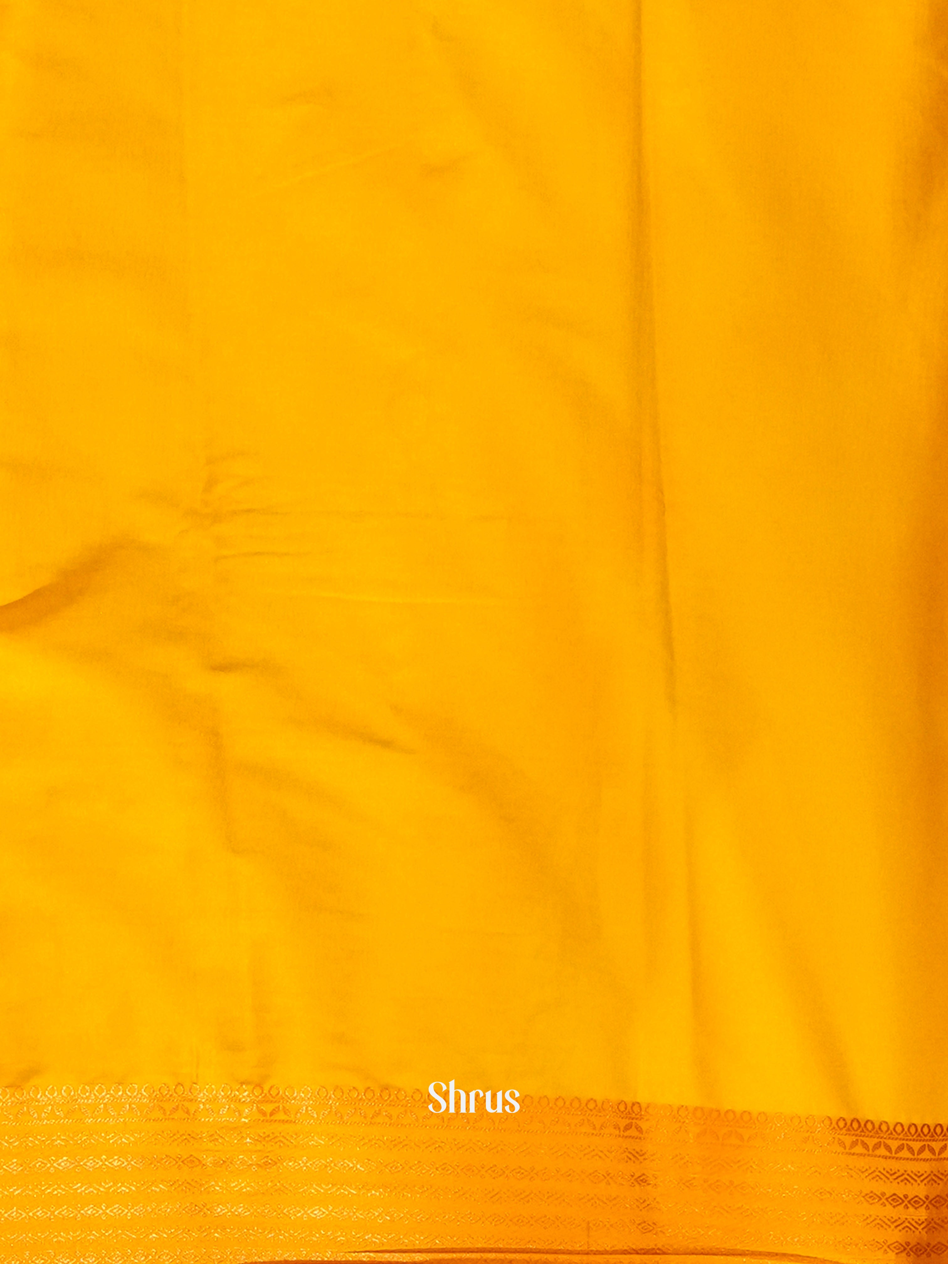 Red & Yellow - Semi Mysore Silk Saree - Shop on ShrusEternity.com