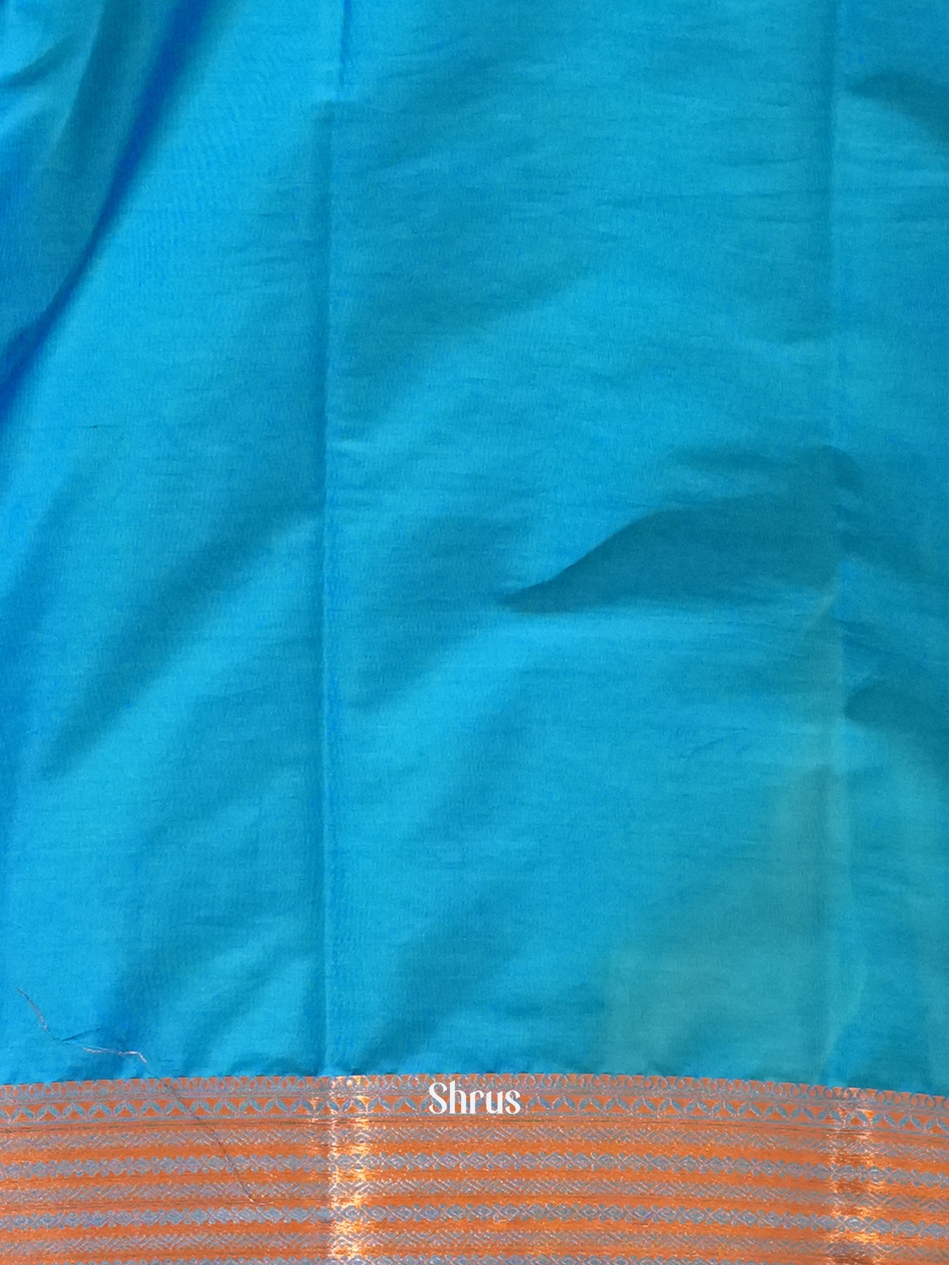 Green & Blue - Semi Mysore Silk Saree - Shop on ShrusEternity.com