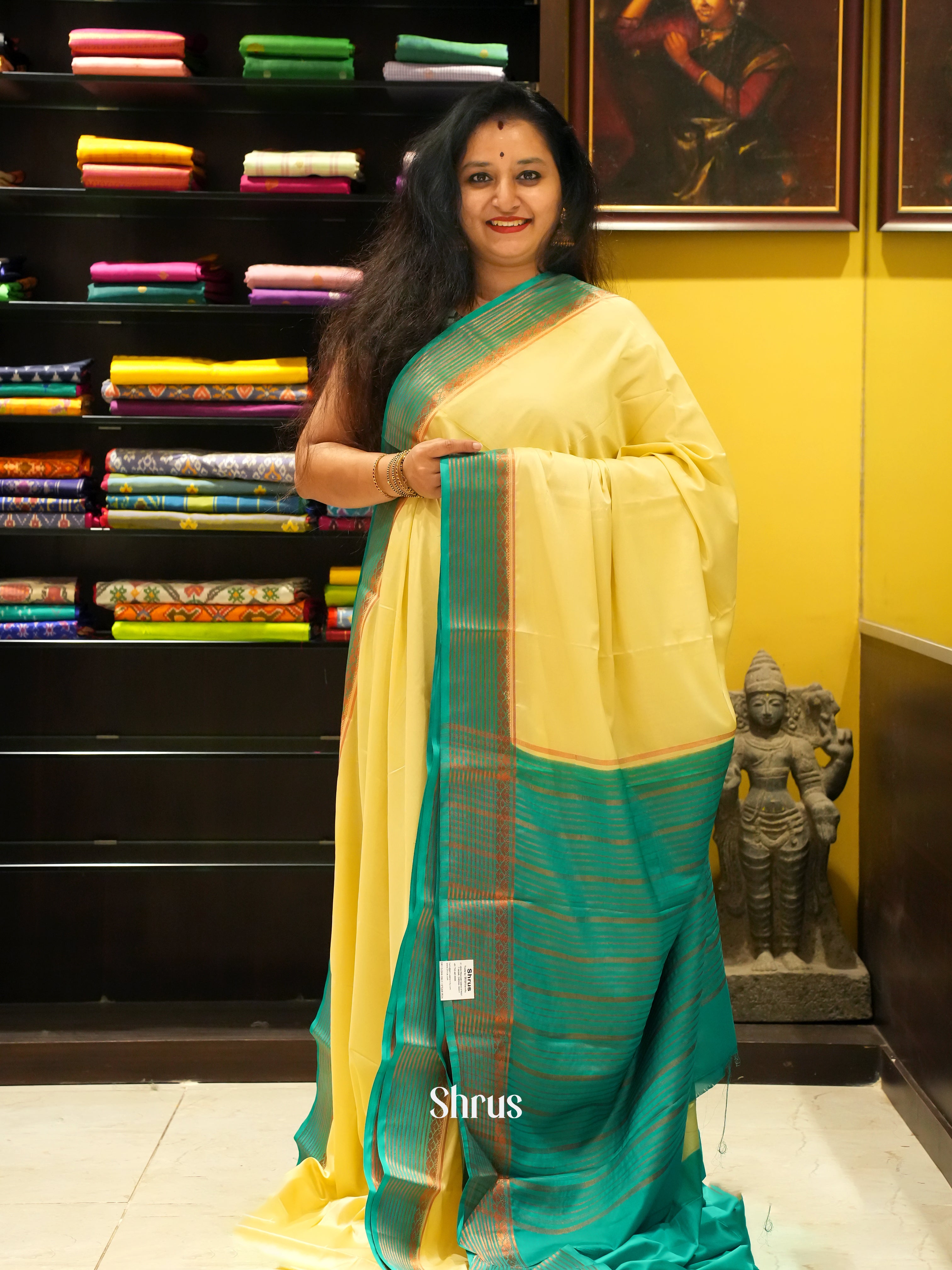 CDS05076 - Semi Mysoresilk Saree - Shop on ShrusEternity.com