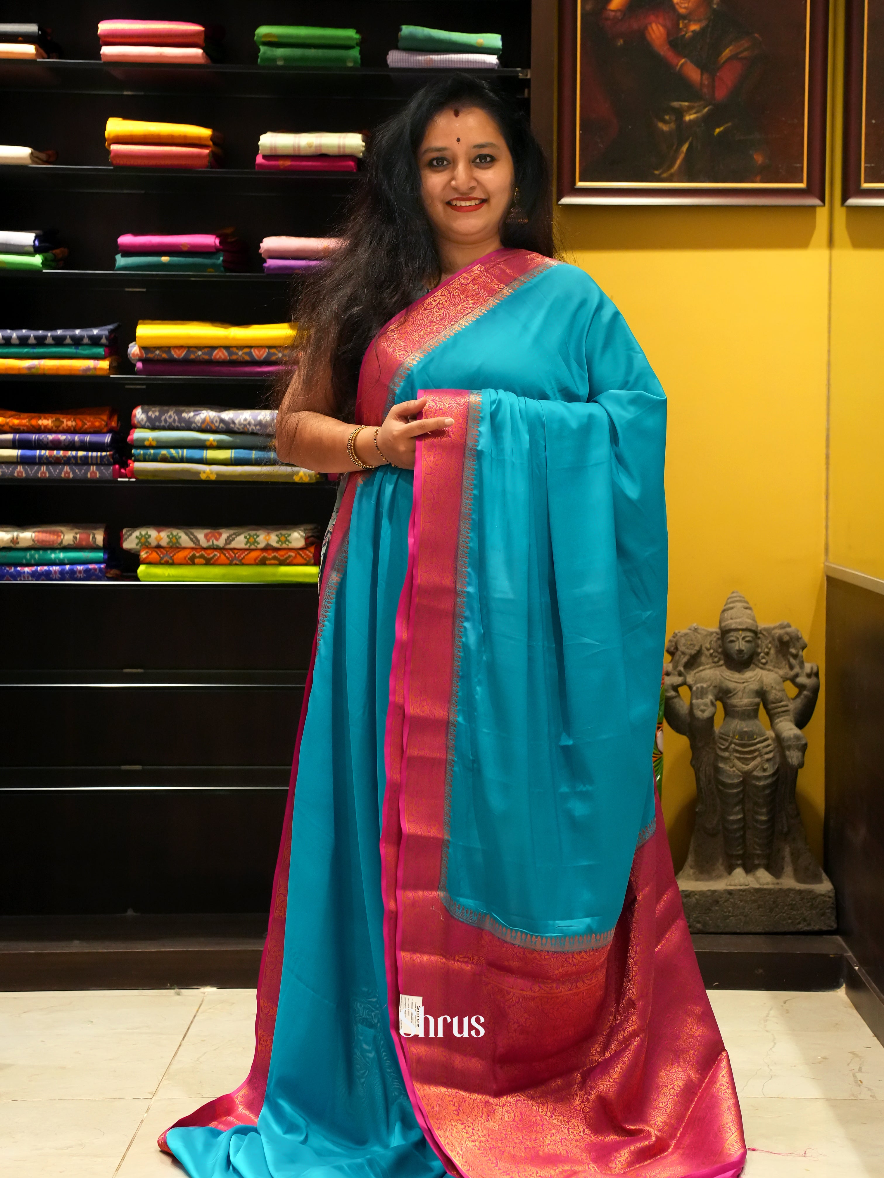 CDS05088 - Semi Mysoresilk Saree - Shop on ShrusEternity.com
