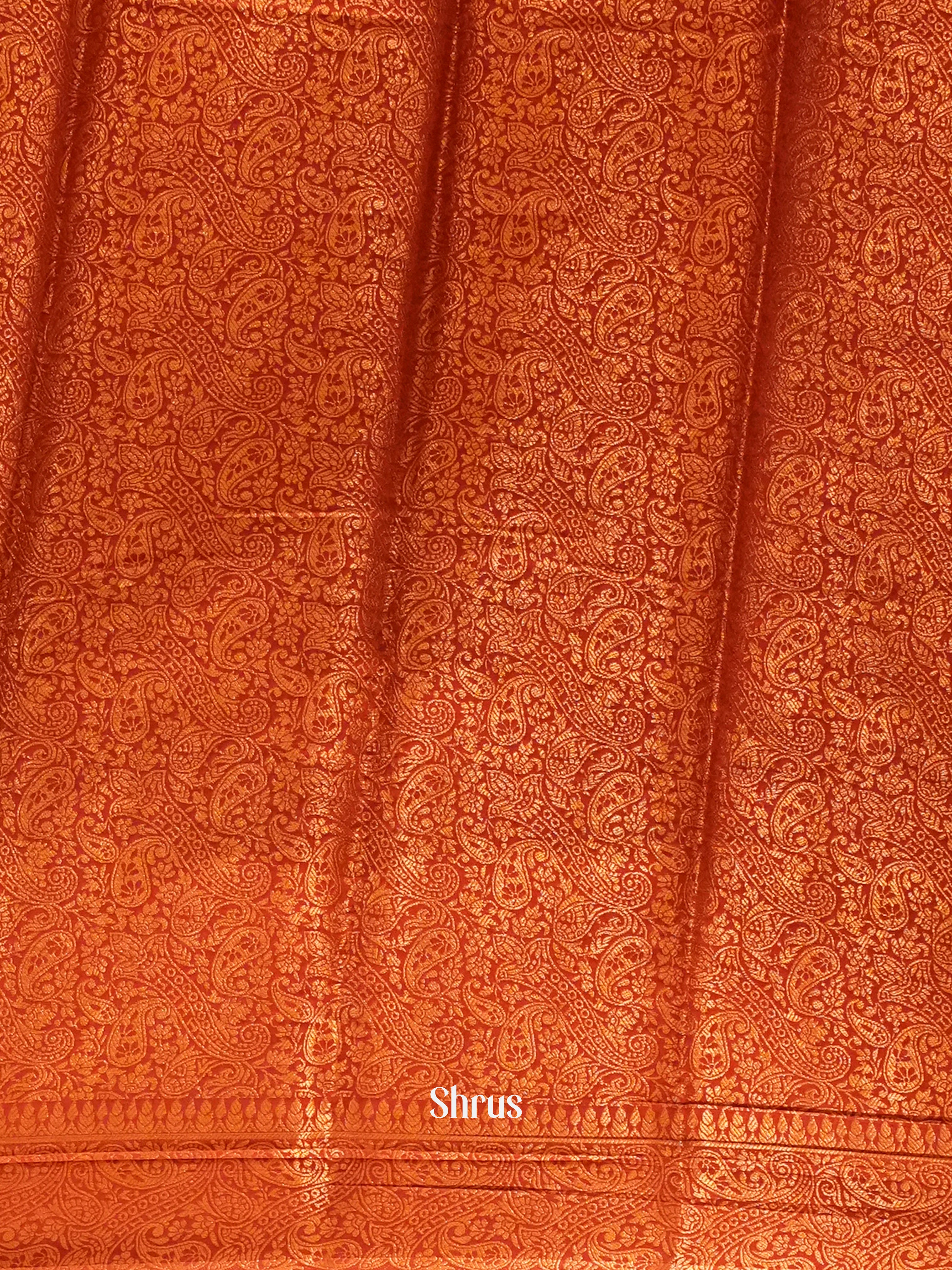 Beige & Maroon - Semi Mysoresilk Saree - Shop on ShrusEternity.com