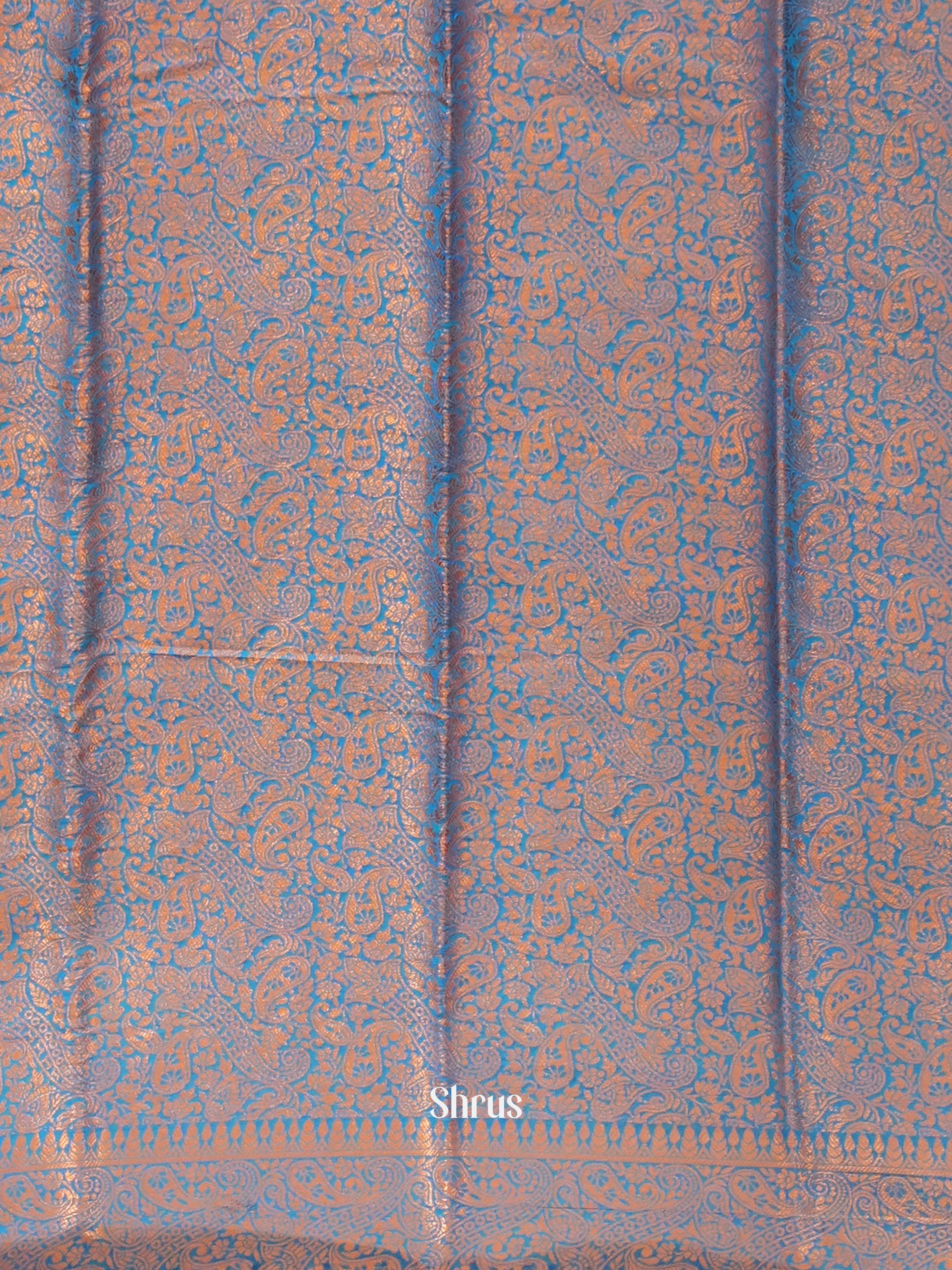 pink & Blue - Semi Mysoresilk Saree - Shop on ShrusEternity.com