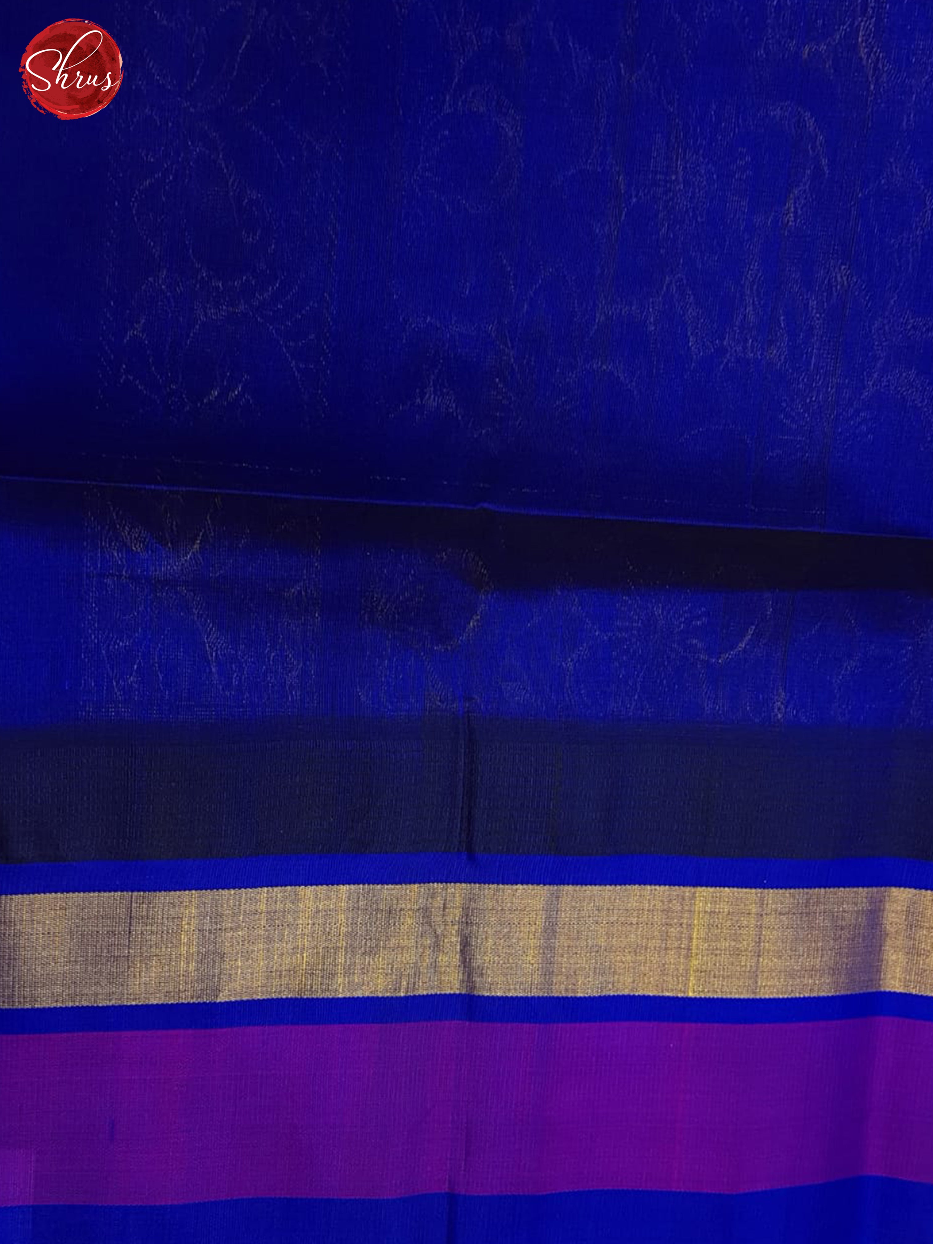Lotus Pink And Blue- Silk Cotton Saree - Shop on ShrusEternity.com