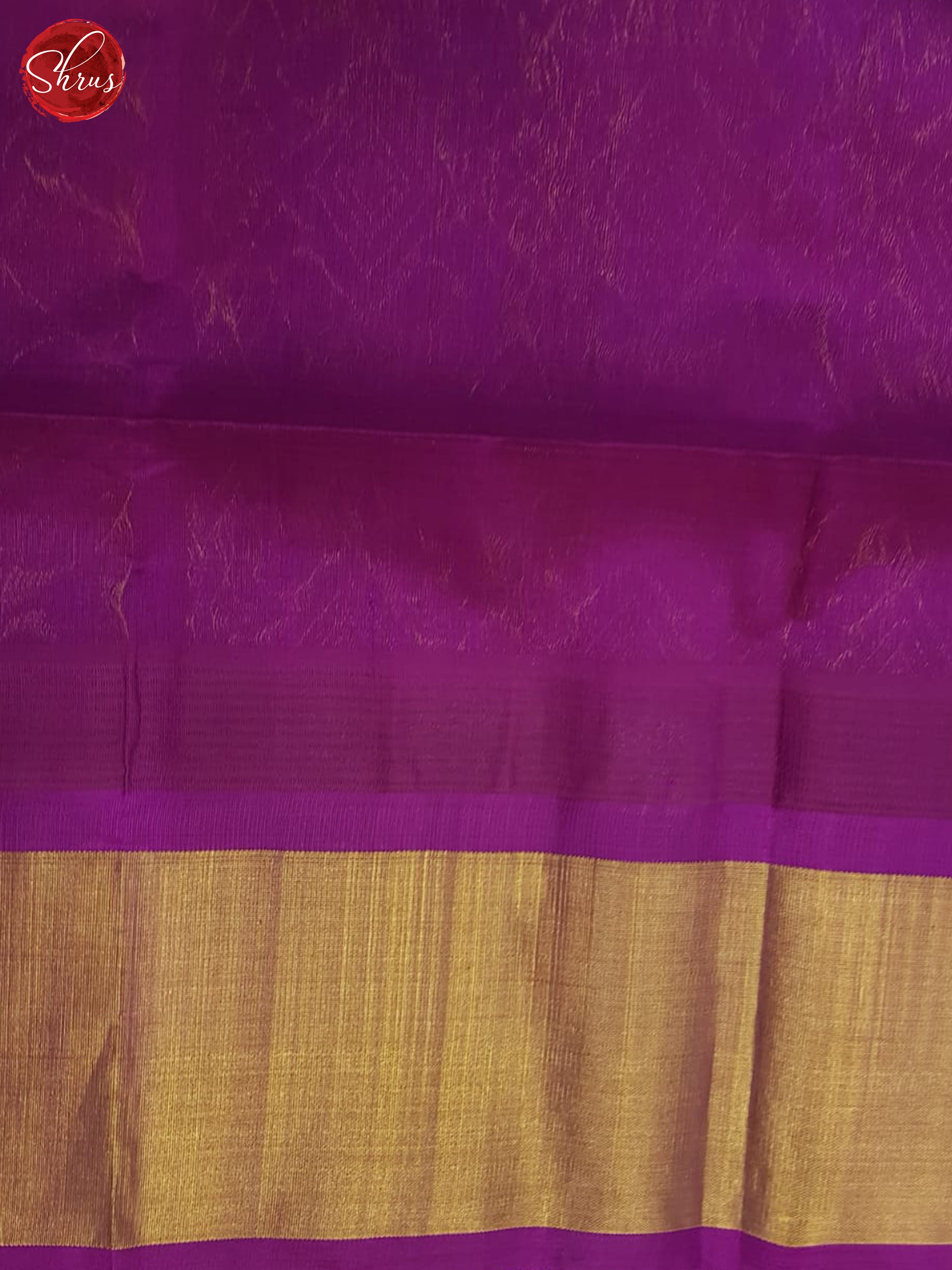 Beige And Purple- Silk Cotton Saree - Shop on ShrusEternity.com
