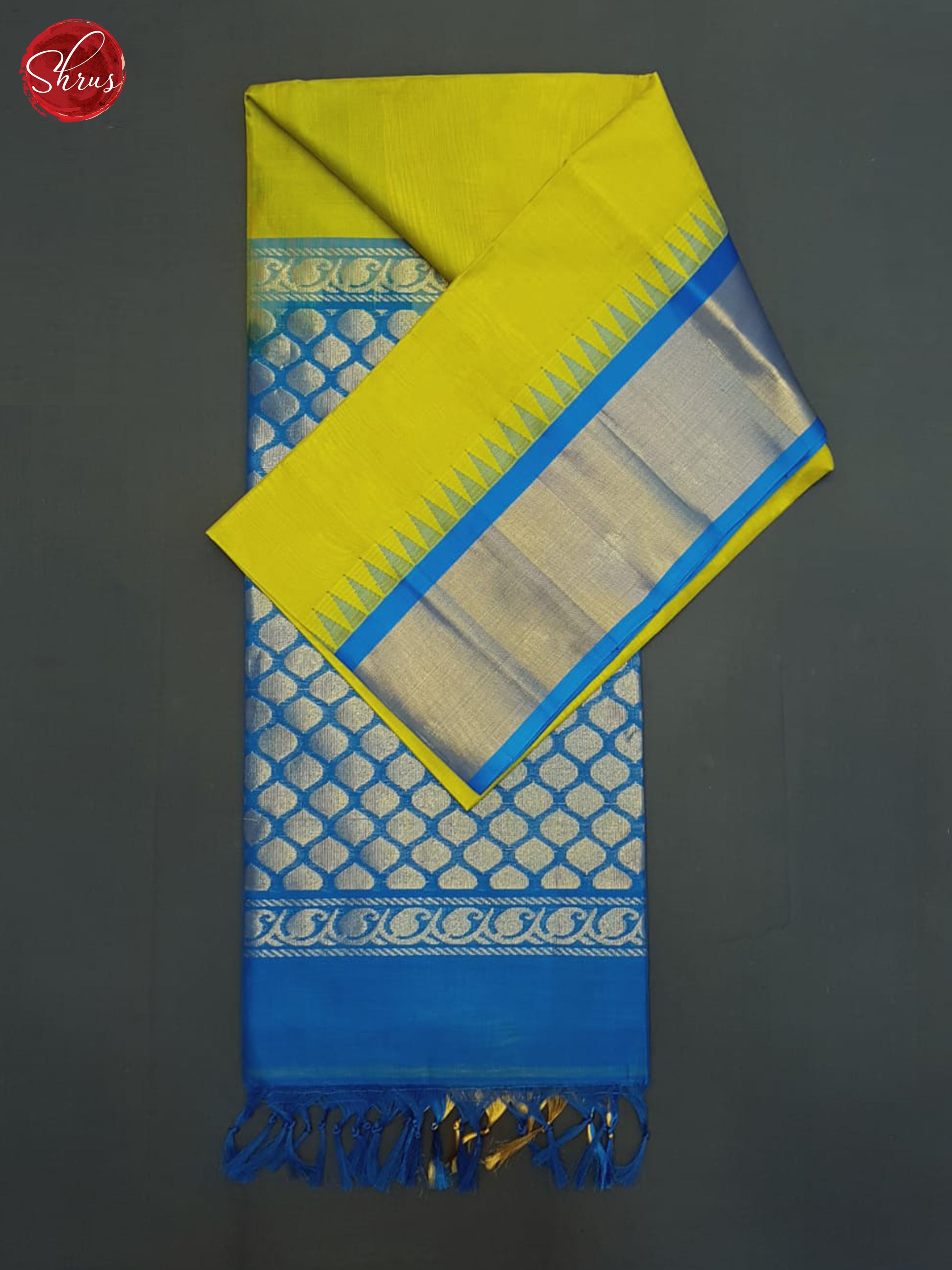 Green And Blue- Silk Cotton Saree - Shop on ShrusEternity.com