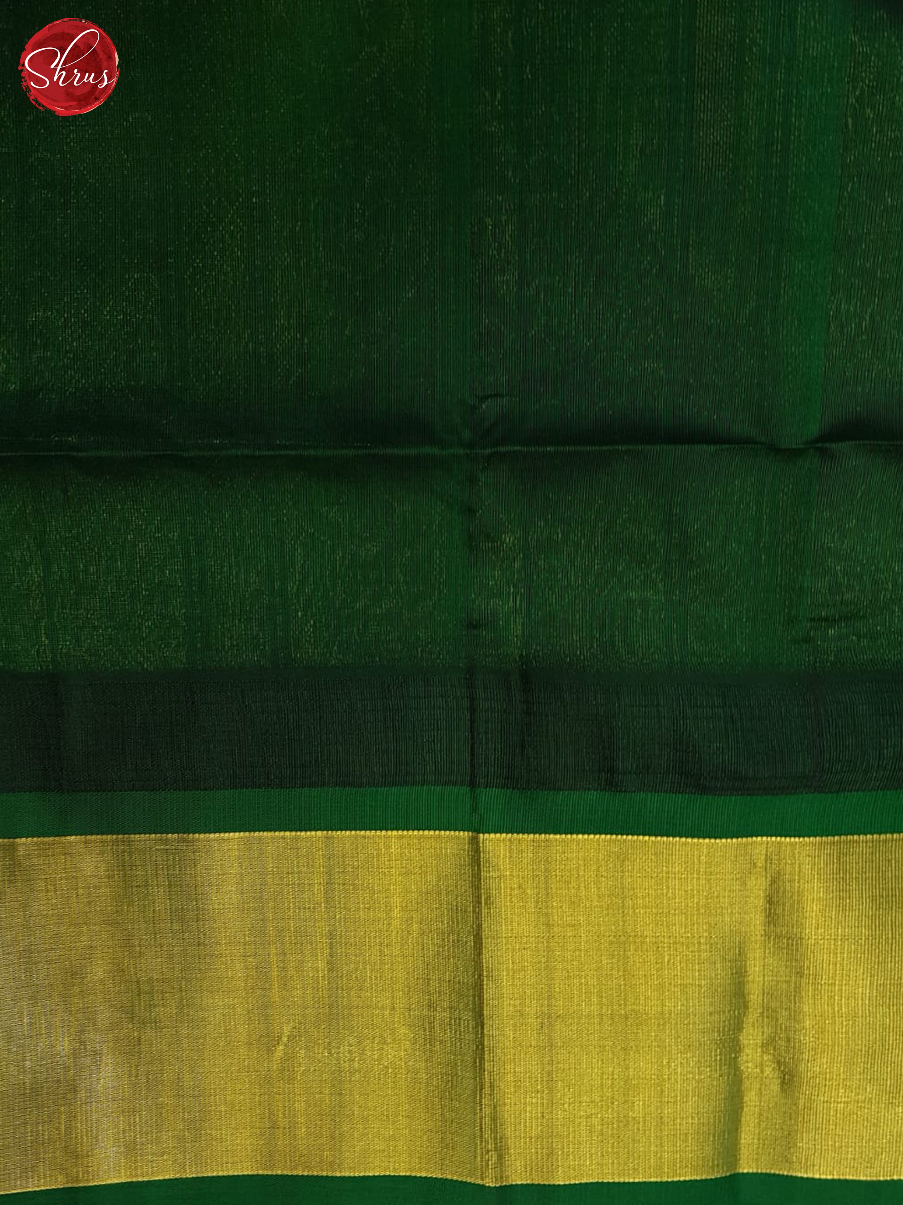 Cream And Green- Silk Cotton Saree - Shop on ShrusEternity.com