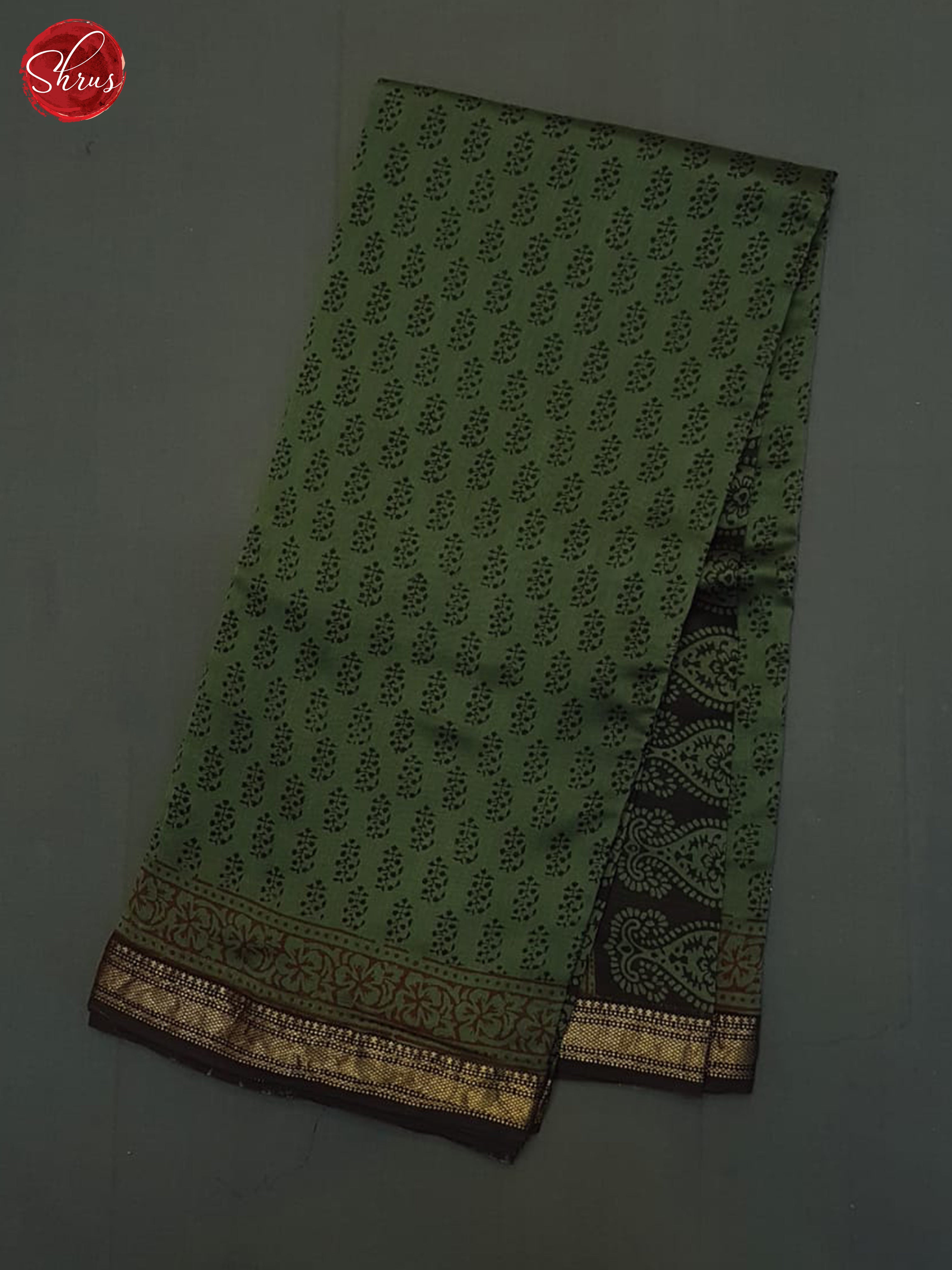 Green And Black- Maheshwari Silk Cotton Saree - Shop on ShrusEternity.com