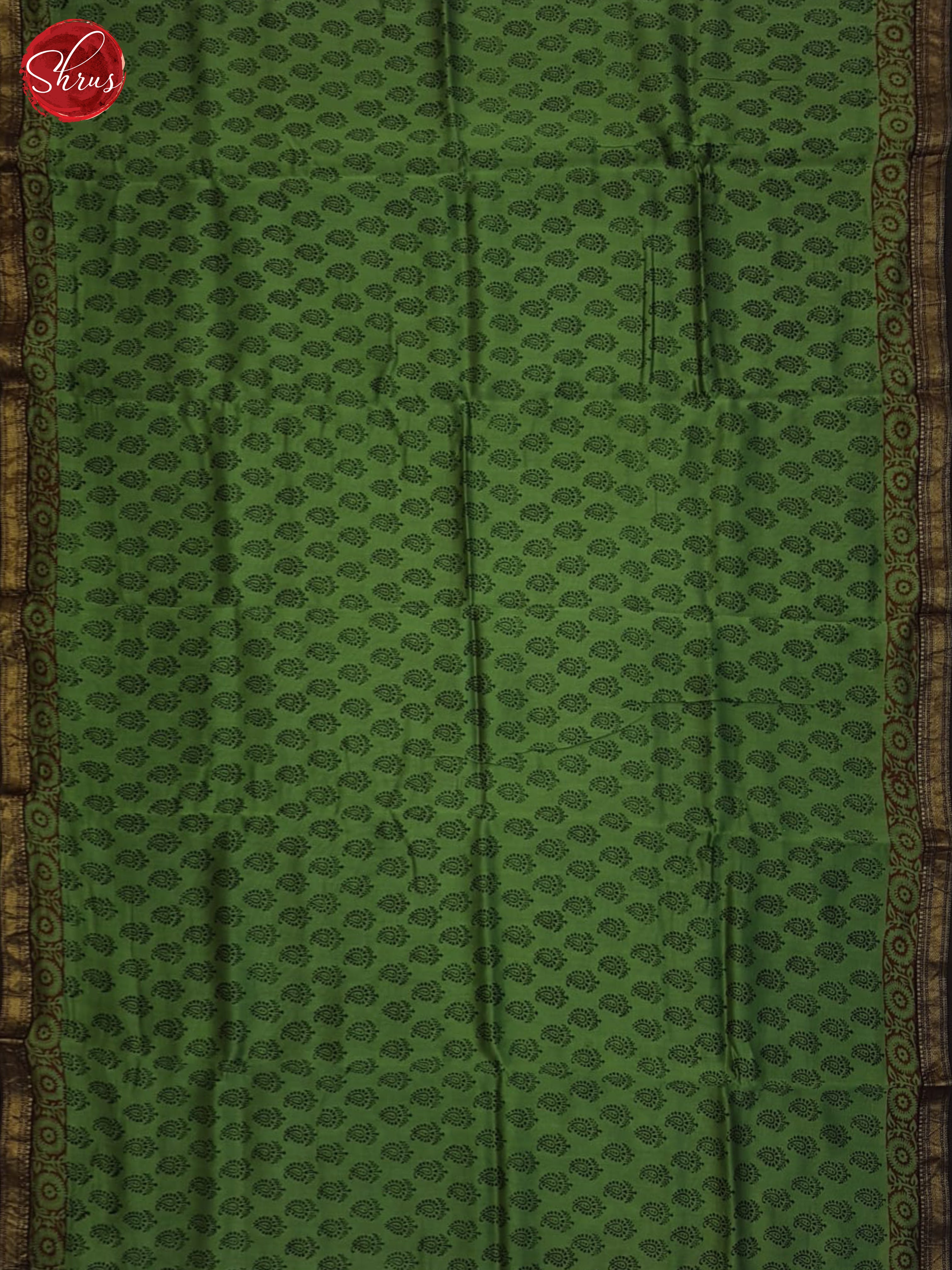 Green And Black- Maheshwari Silk Cotton Saree - Shop on ShrusEternity.com