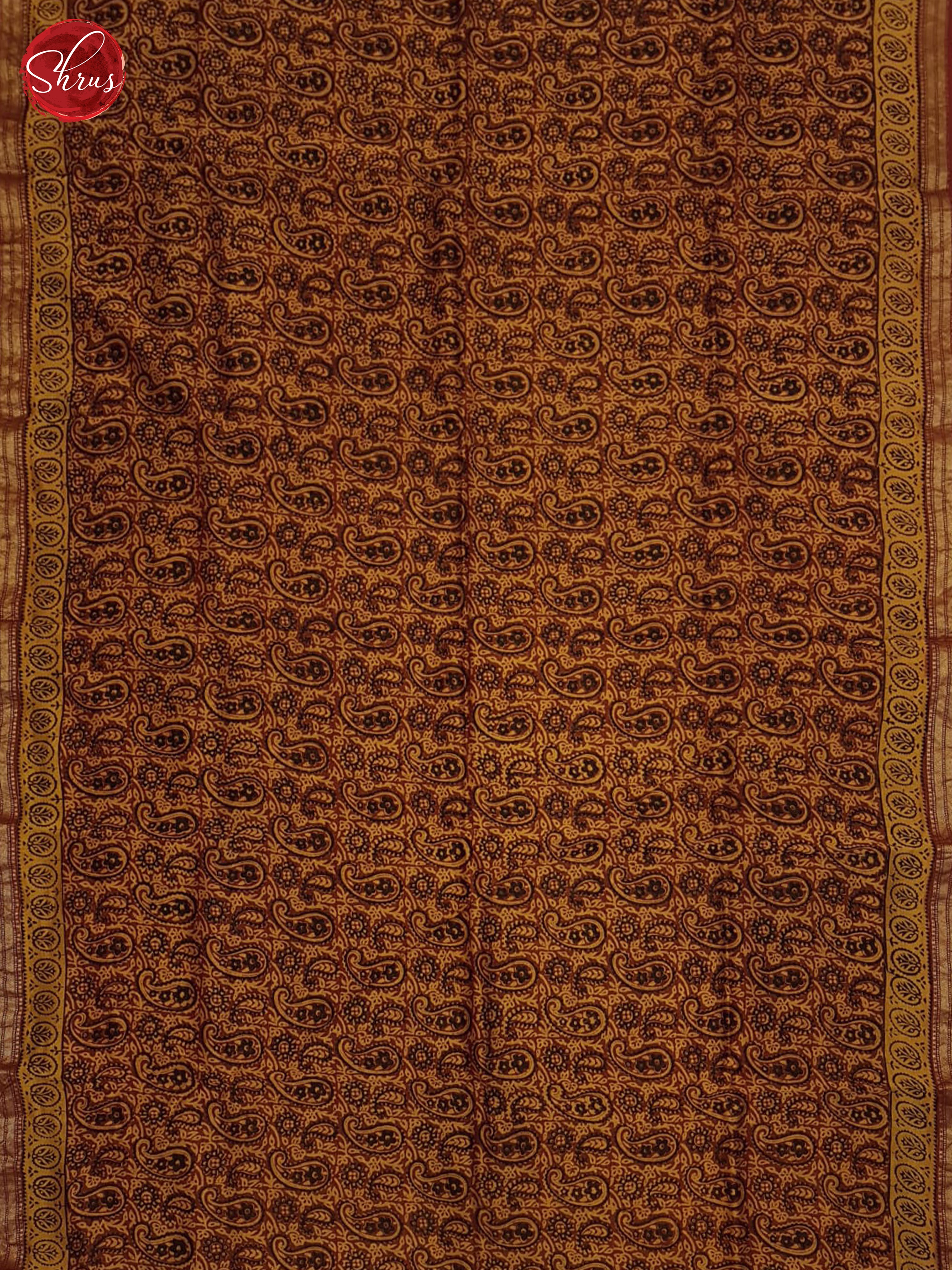 Fire Orange(single tone)-Maheshwari Silk Coton Saree - Shop on ShrusEternity.com