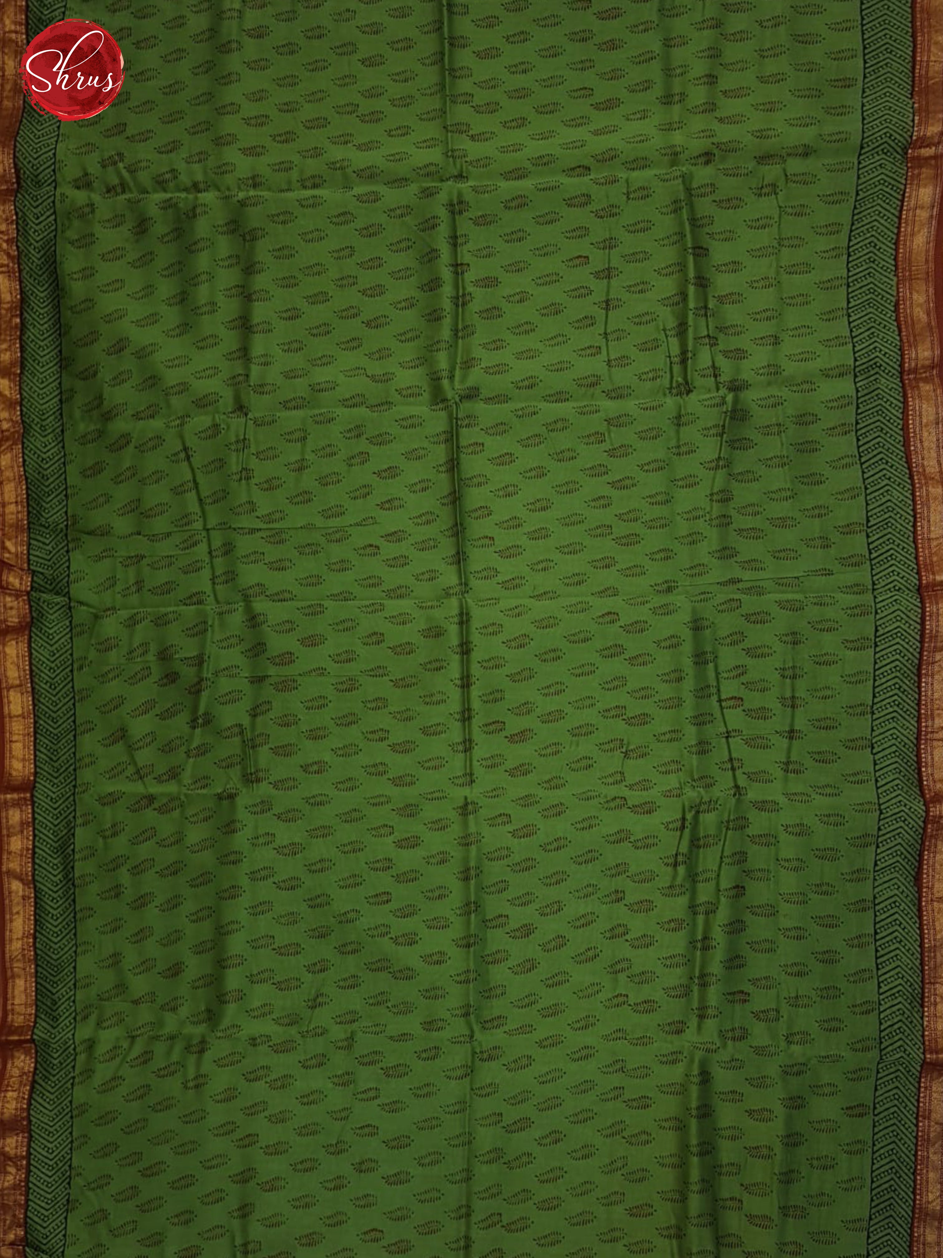 Green & Maroon - Maheshwari Silk Cotton Saree - Shop on ShrusEternity.com