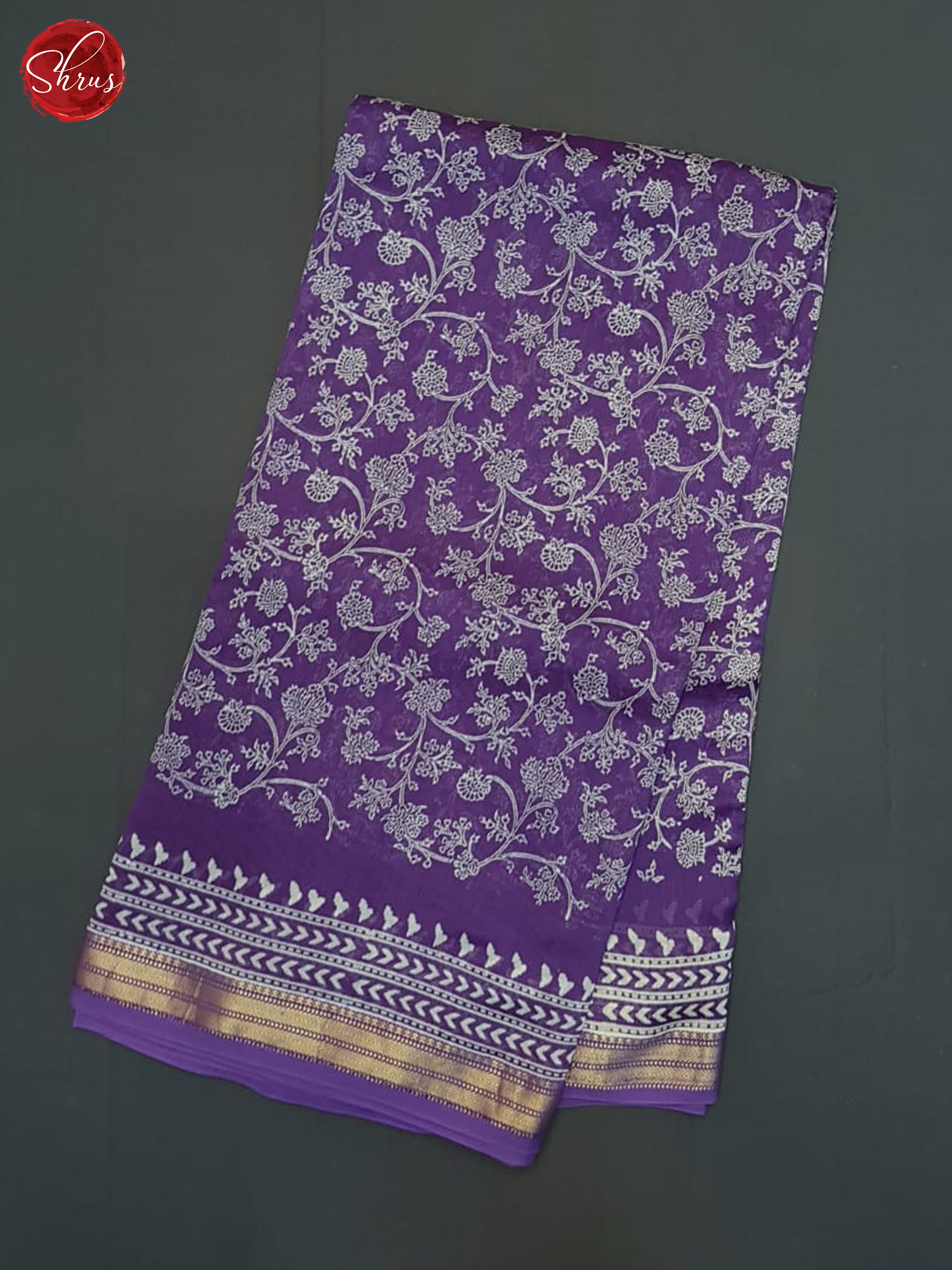 Violet - Maheshwari silkcotton Saree - Shop on ShrusEternity.com