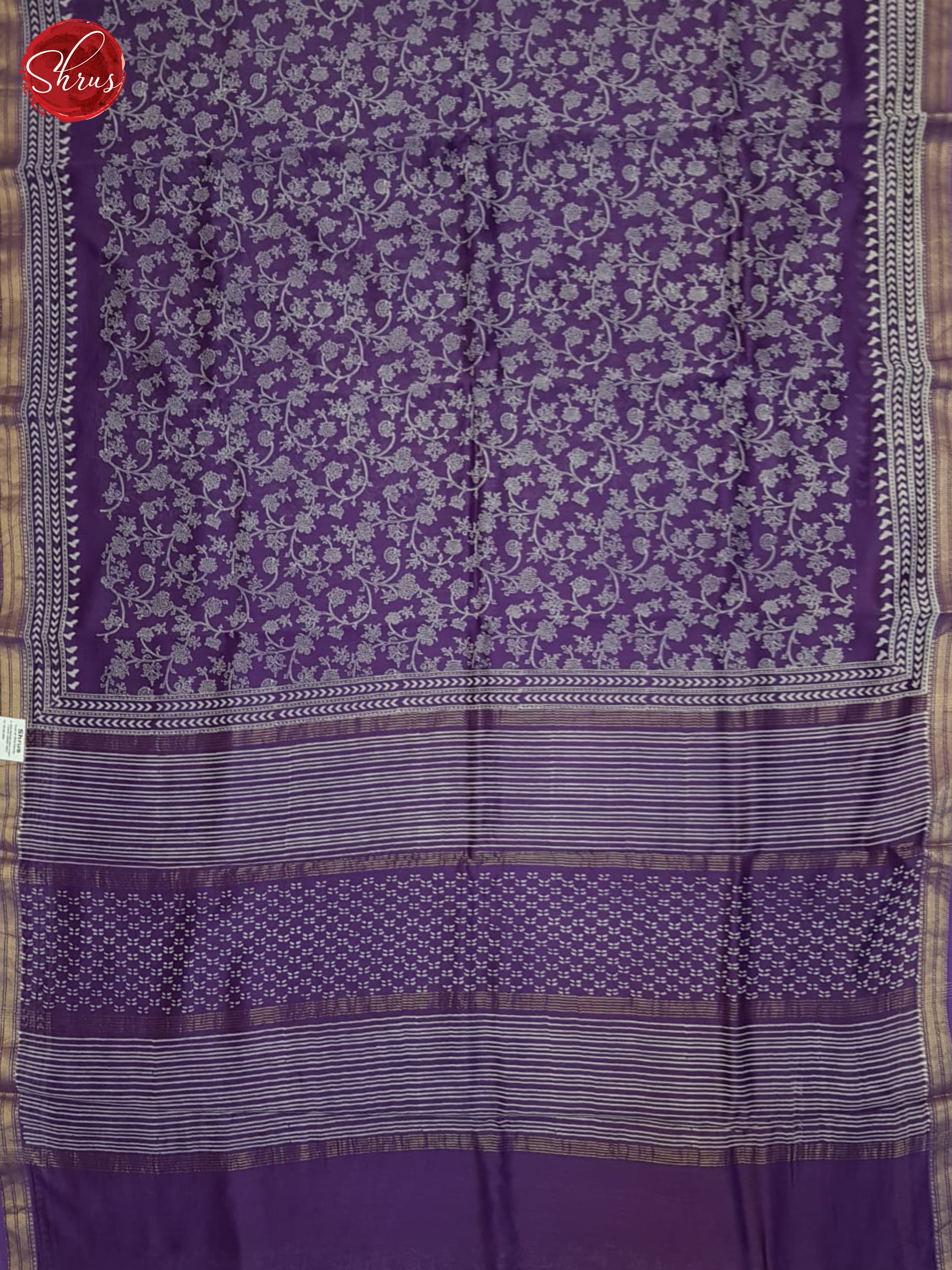 Violet - Maheshwari silkcotton Saree - Shop on ShrusEternity.com