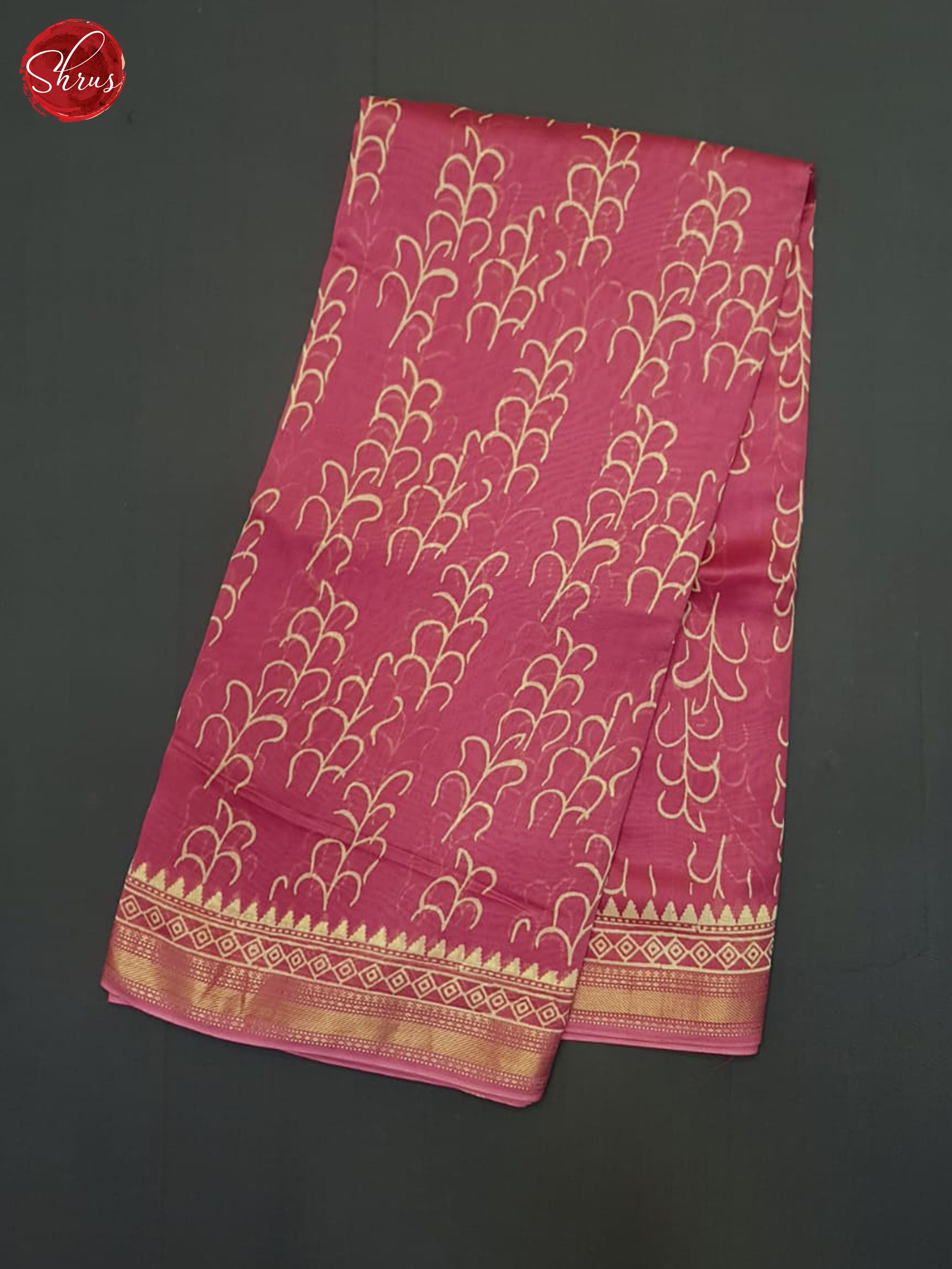 Pink(Single Tone)- Maheshwari Silk Cotton Saree - Shop on ShrusEternity.com