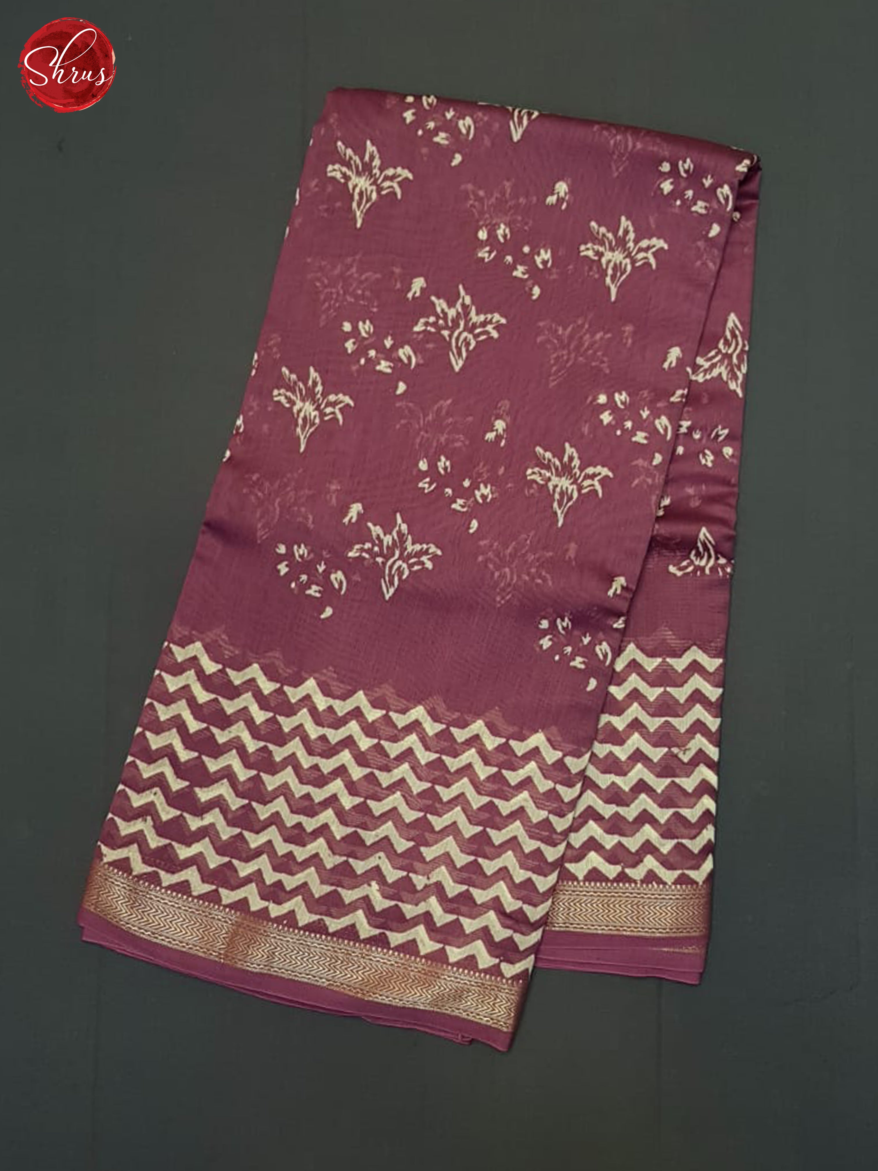 Wine(Single Tone)- Maheshwari silk Cotton Saree - Shop on ShrusEternity.com
