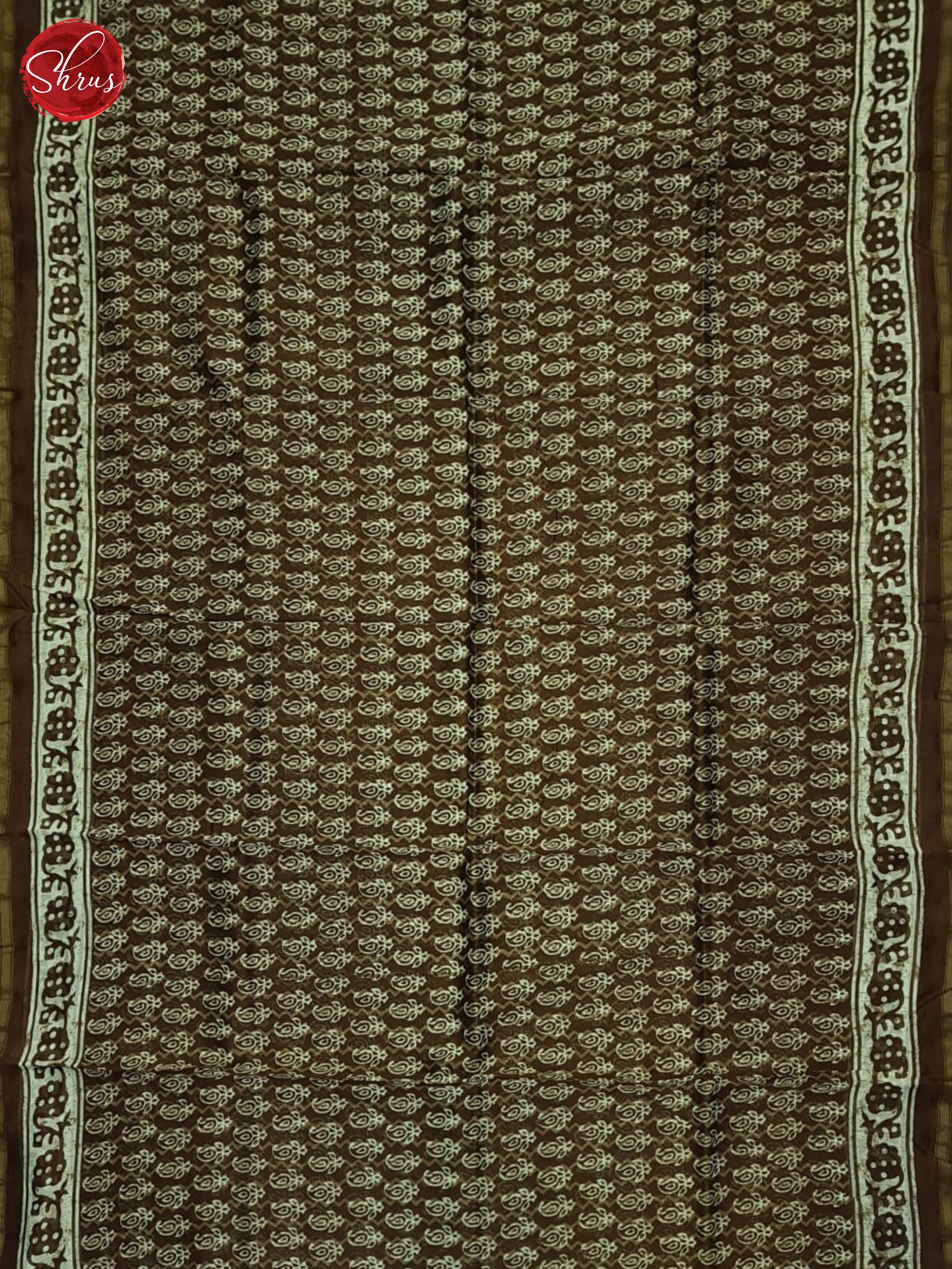 Brown(Single tone)-Maheshwari Silk cotton Saree - Shop on ShrusEternity.com