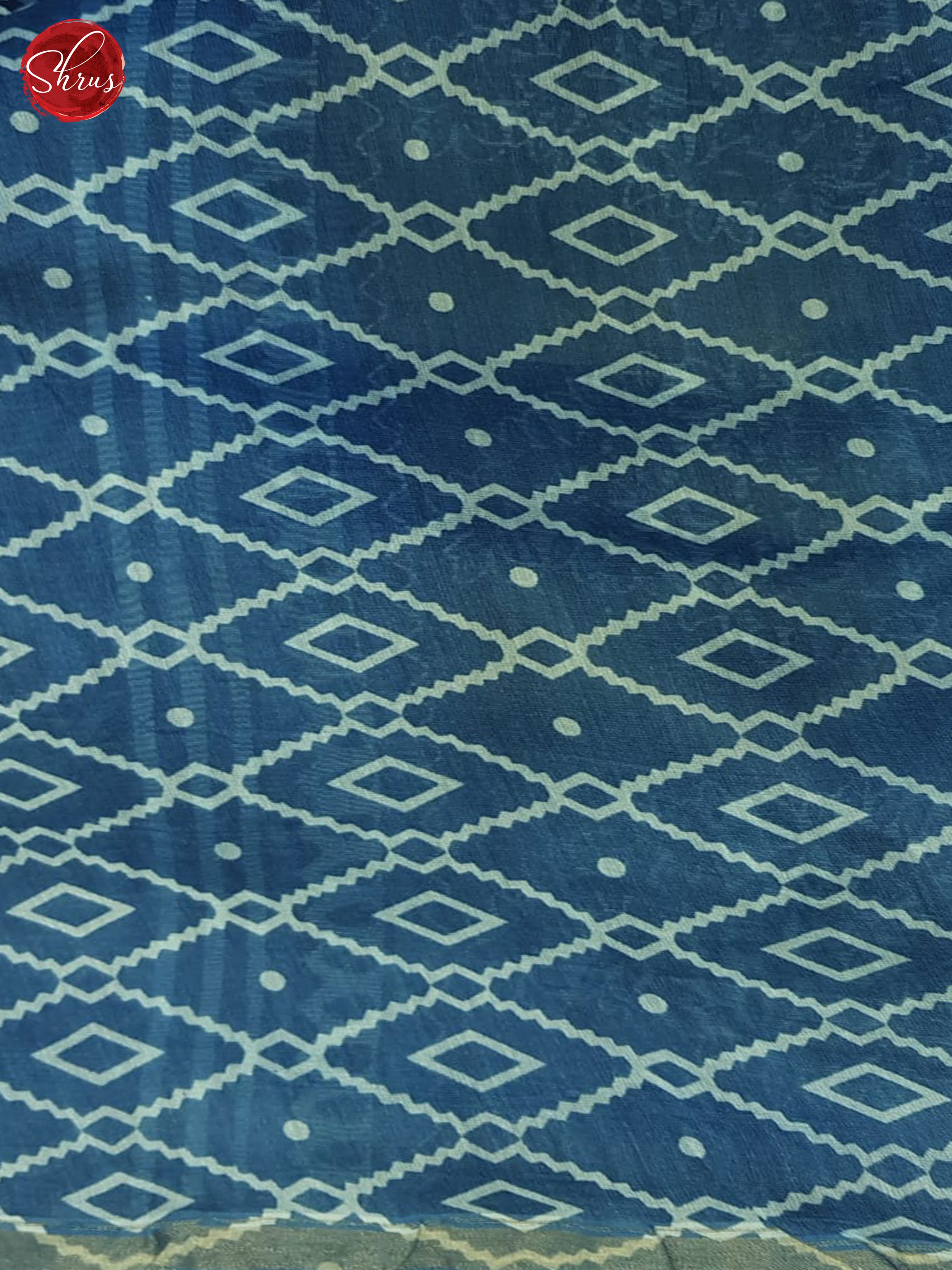 Blue(Single tone)- Maheshwari silk cotton Saree - Shop on ShrusEternity.com