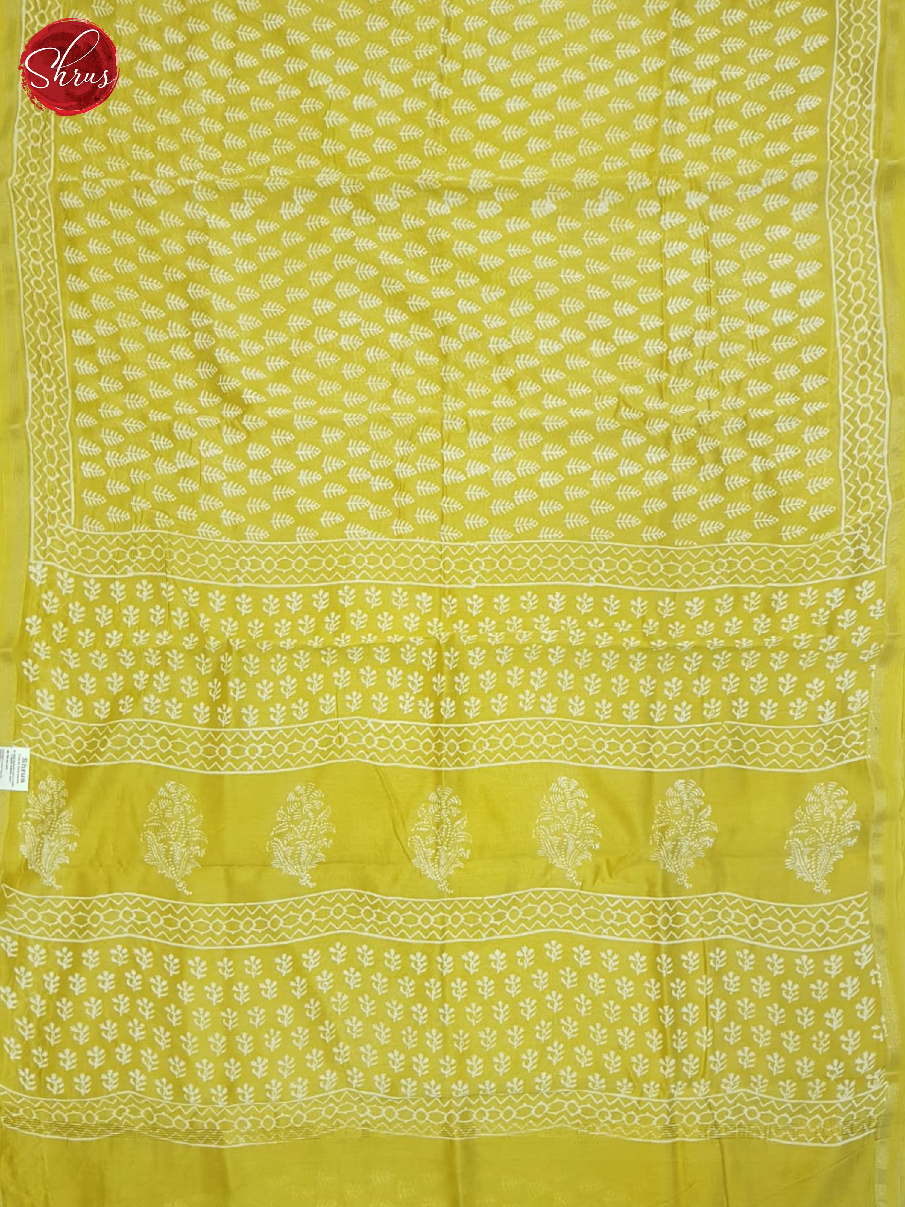 Mustard(Single Tone)- Maheshwari Silk Cotton Saree - Shop on ShrusEternity.com