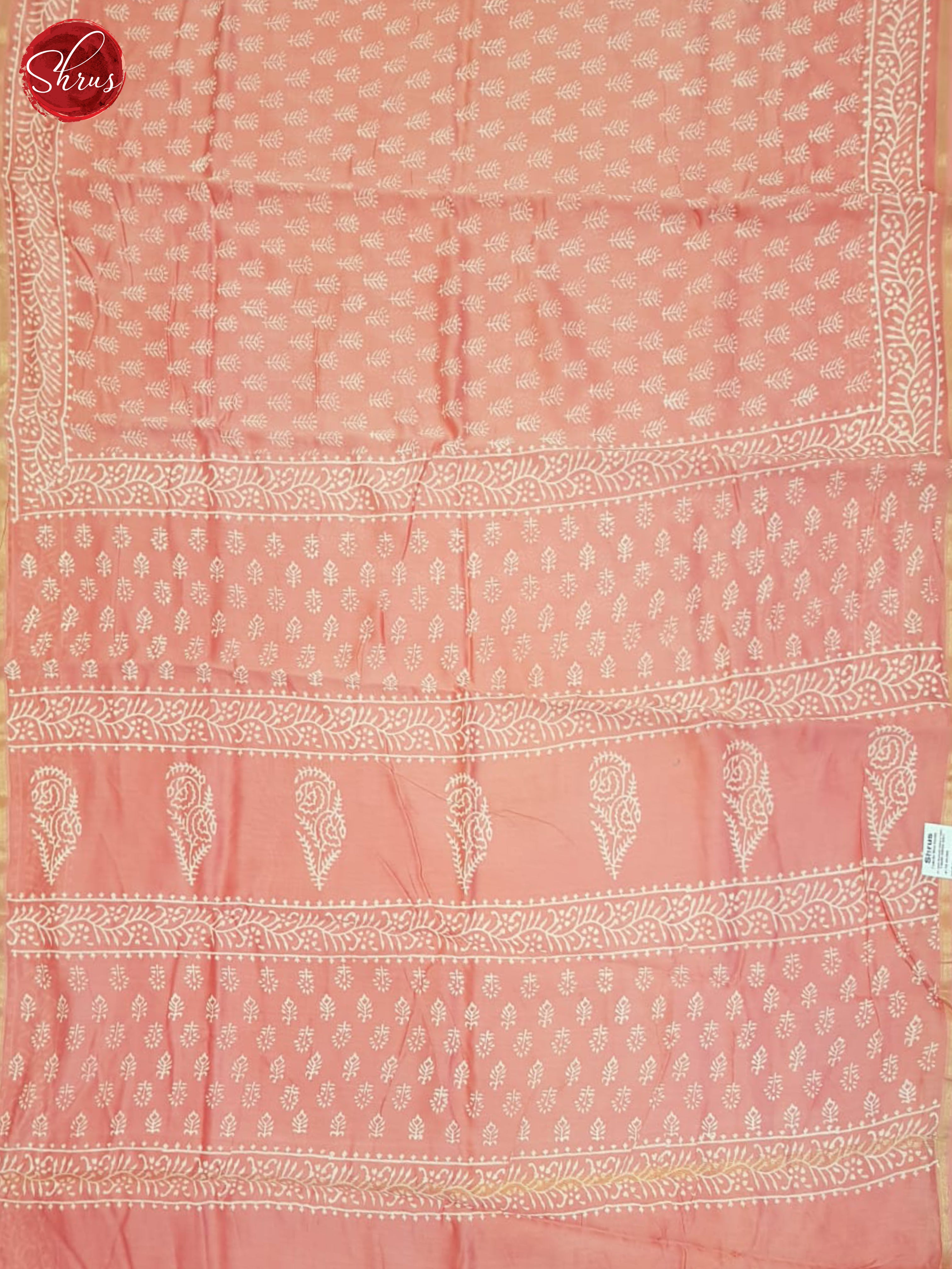 Pink(Single Tone)- Maheshwari Silk Cotton saree - Shop on ShrusEternity.com