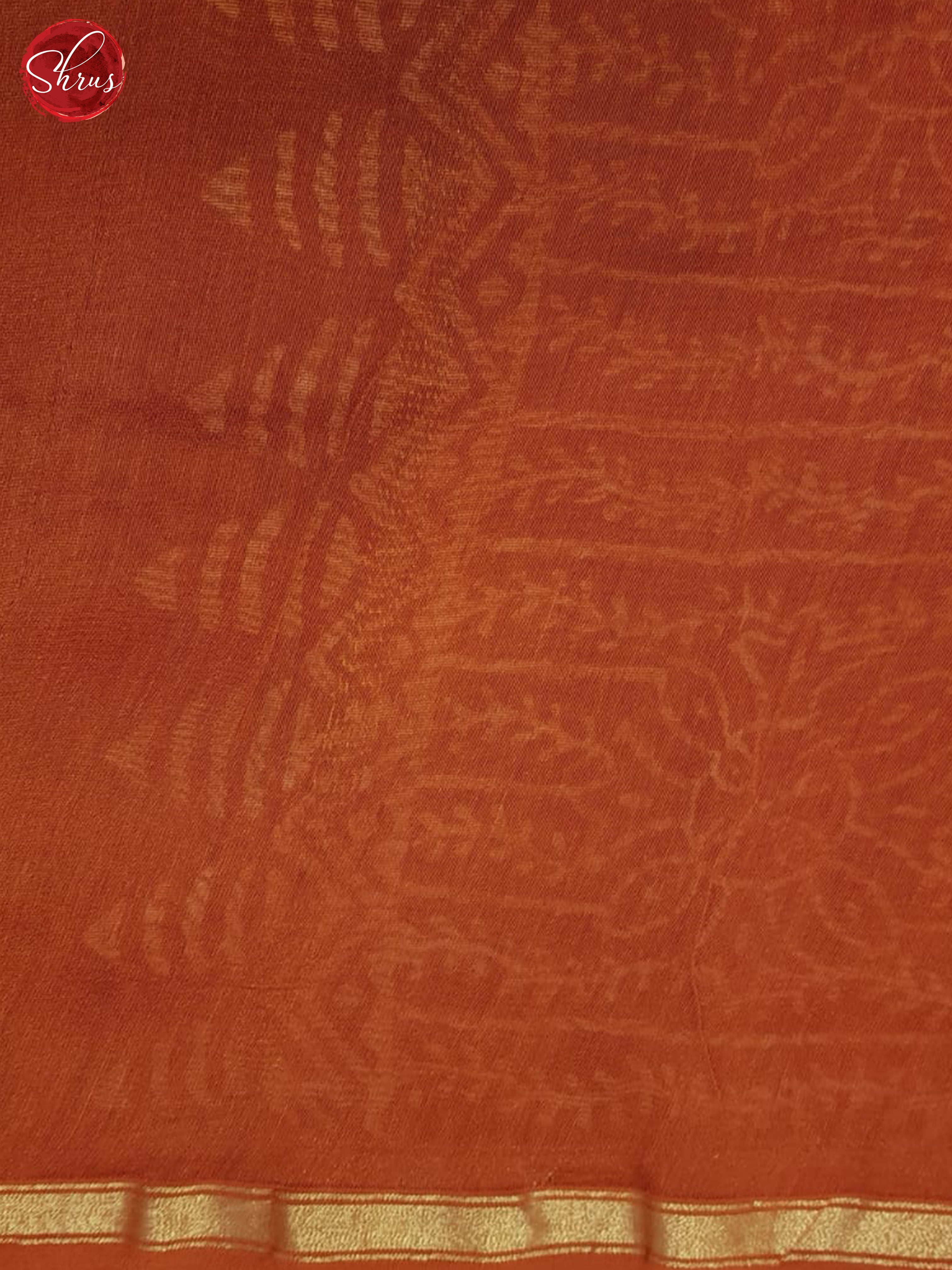 Brick(Single tone)-Maheshwari Silk Cotton Saree - Shop on ShrusEternity.com