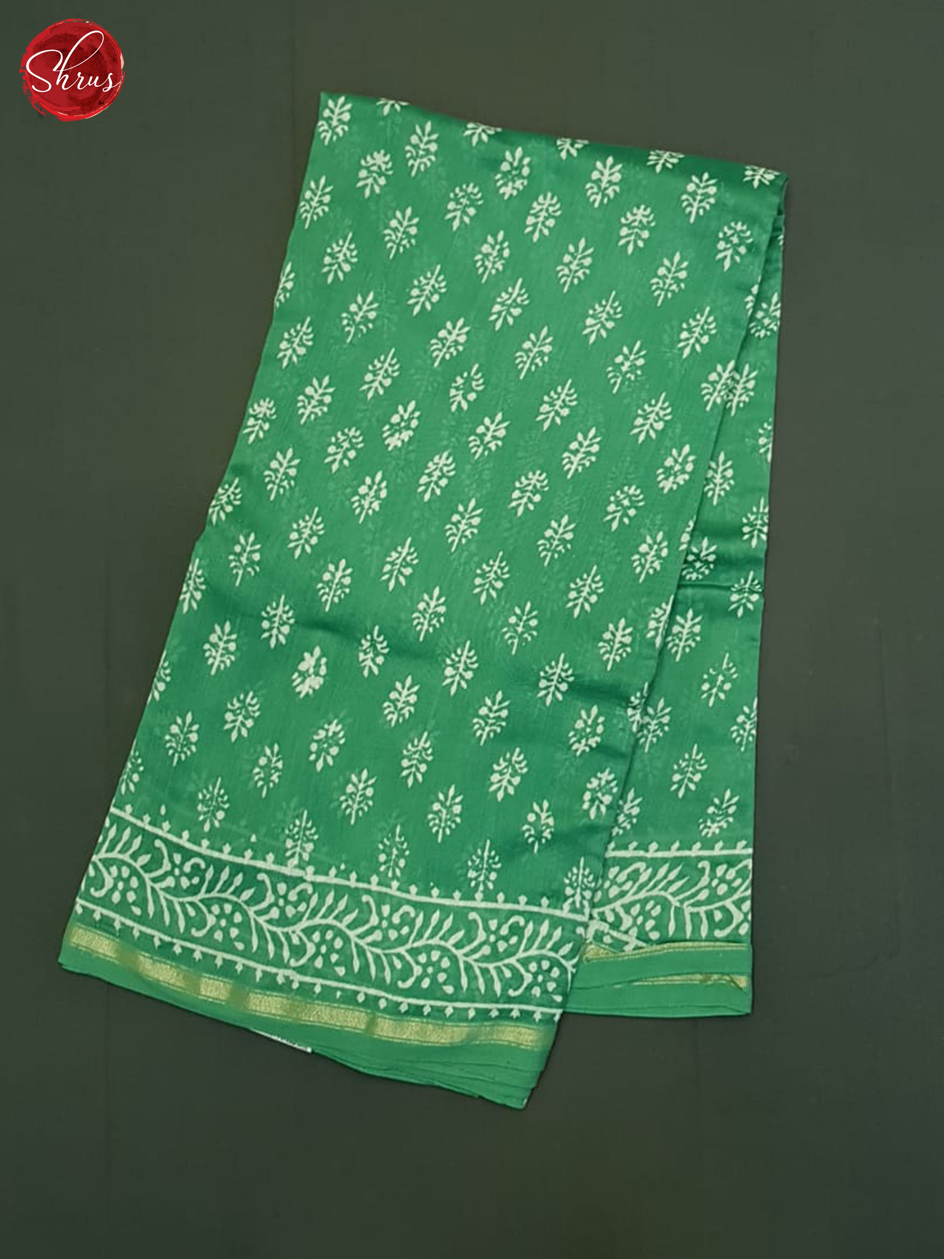Green(Single Tone)- Maheshwari Silk Cotton Saree - Shop on ShrusEternity.com