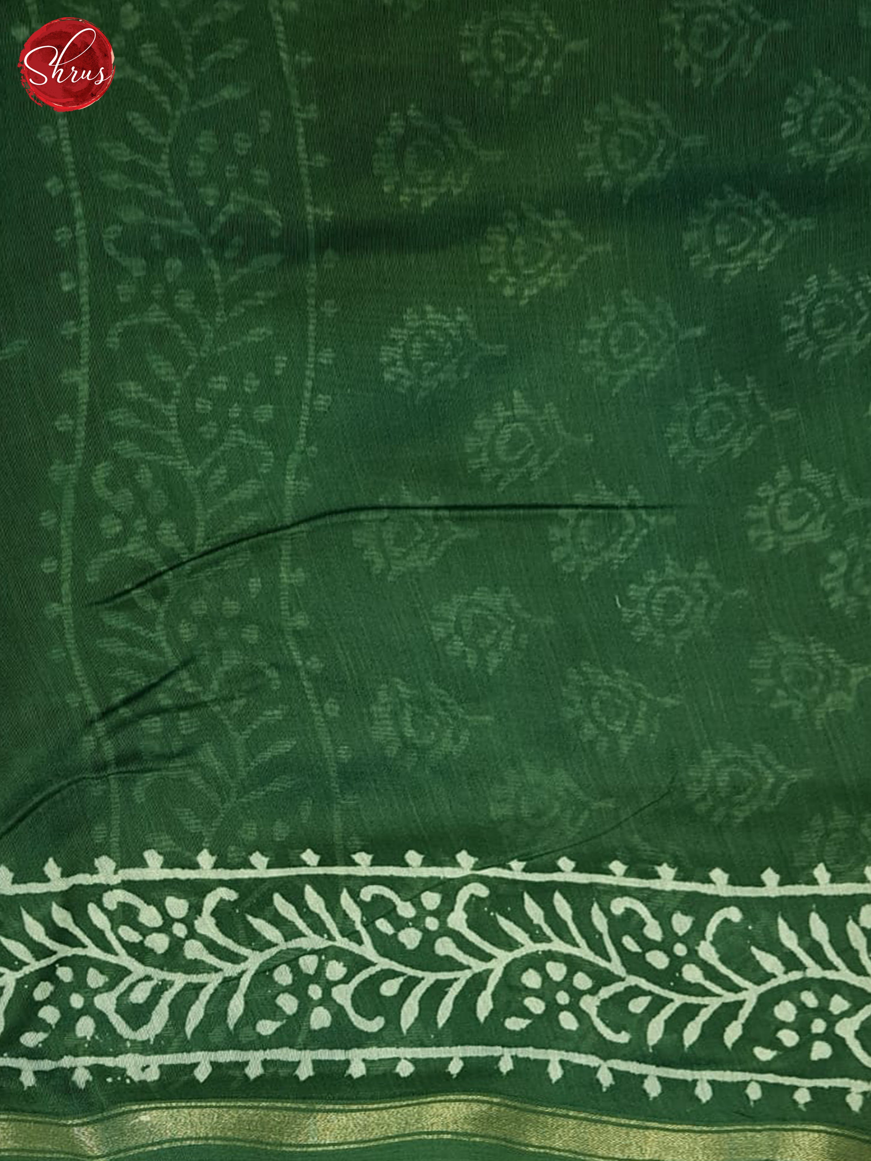 Green(Single Tone)- Maheshwari SIlk Cotton saree - Shop on ShrusEternity.com