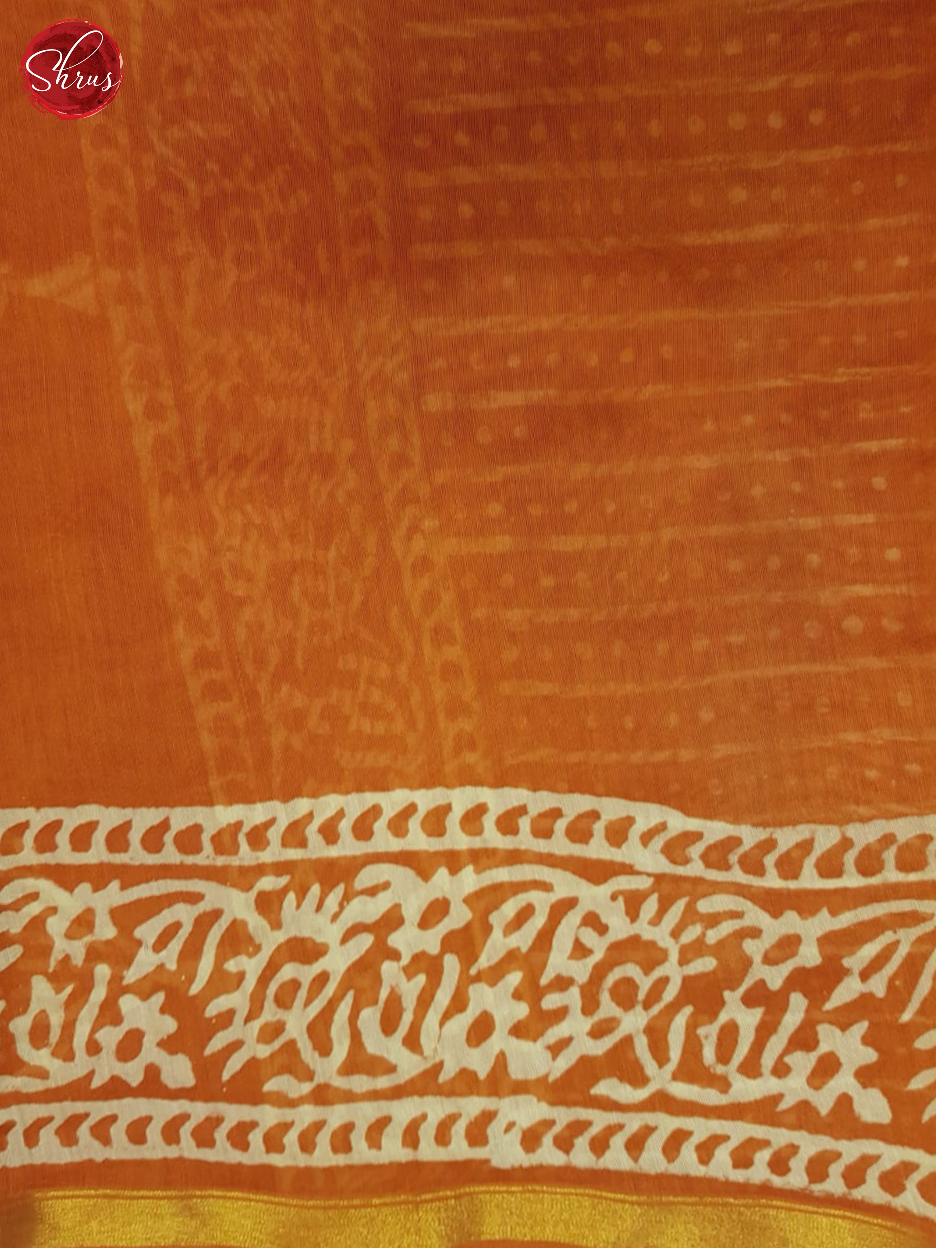 Orange(Single Tone)- Maheshwari Silk Cotton Saree - Shop on ShrusEternity.com