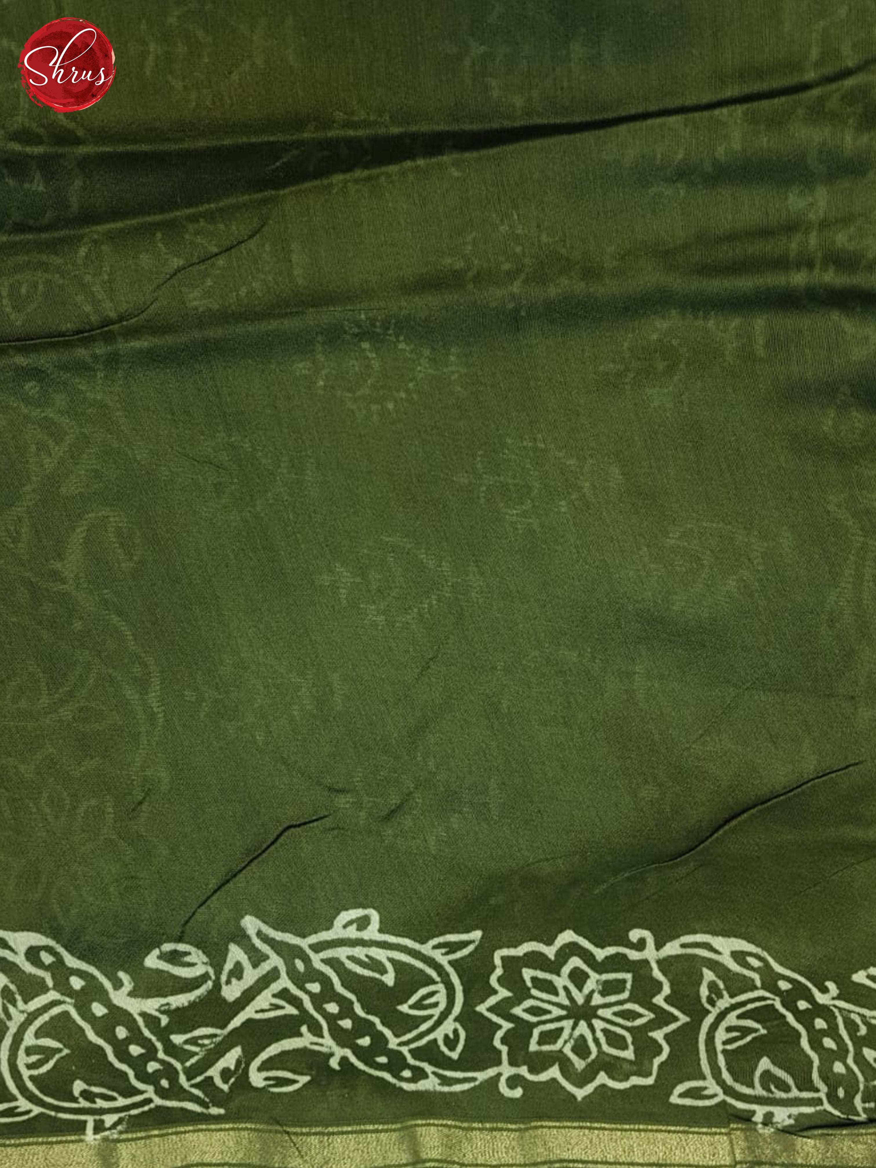 Green(SIngle Tone)- Maheshwari Silk Cotton saree - Shop on ShrusEternity.com