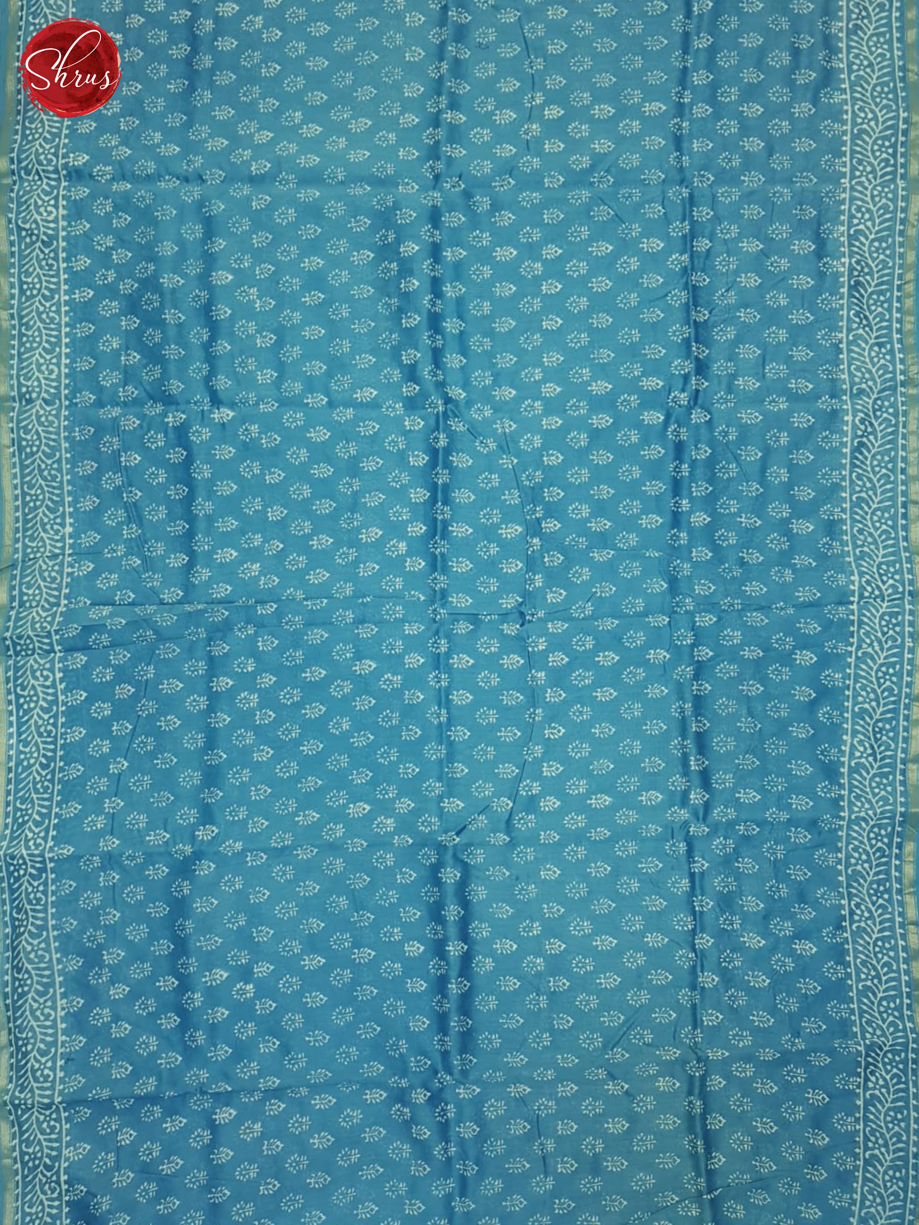 Blue(Single tone)-Maheshwari Silk Cotton Saree - Shop on ShrusEternity.com