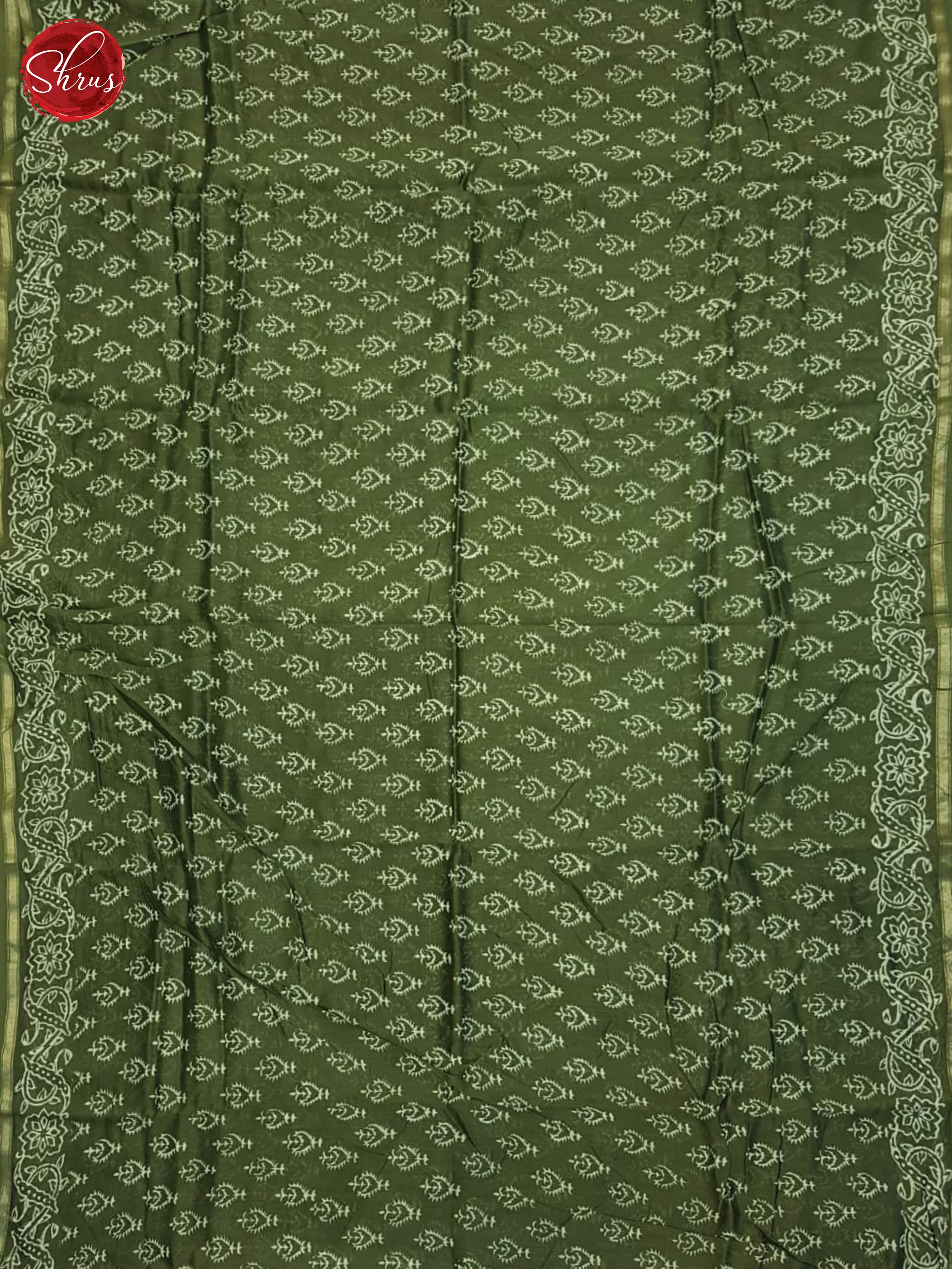 Green(Single Tone)- Maheshwari Silk Cotton Saree - Shop on ShrusEternity.com