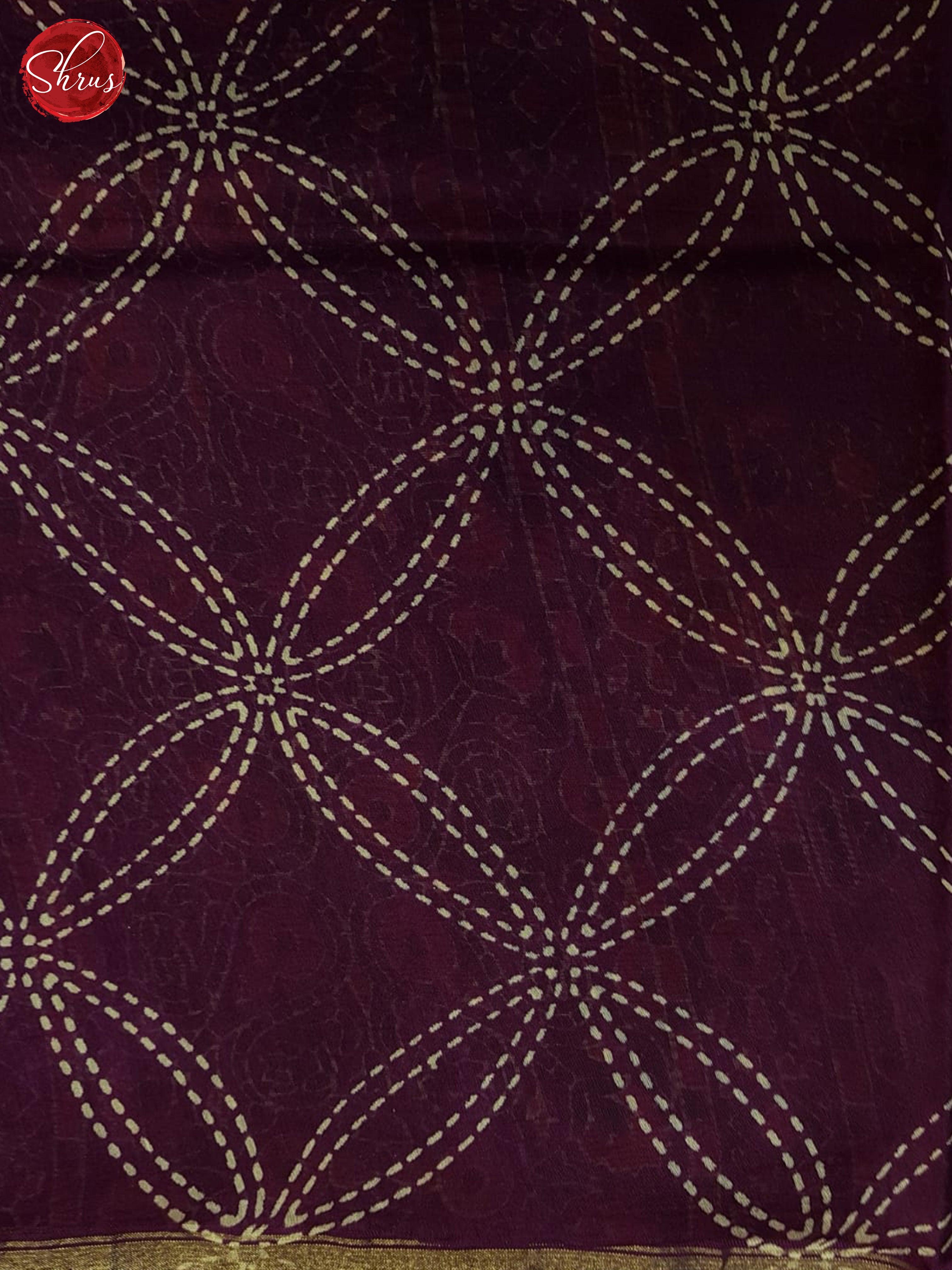 Wine(single Tone)- Maheswari Silk Cotton Saree - Shop on ShrusEternity.com