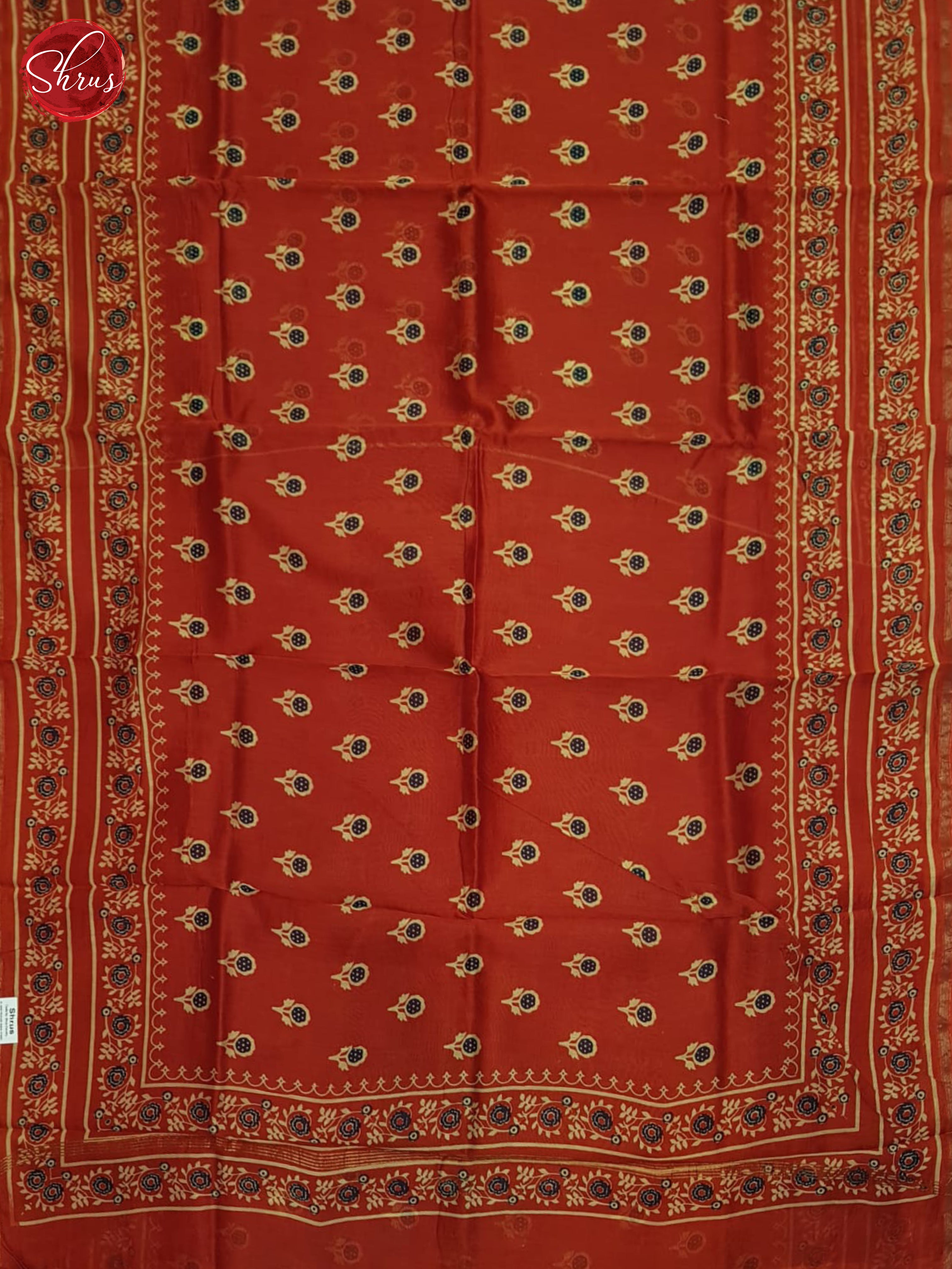 Red(Single Tone)- maheswari Silk Cotton Saree - Shop on ShrusEternity.com