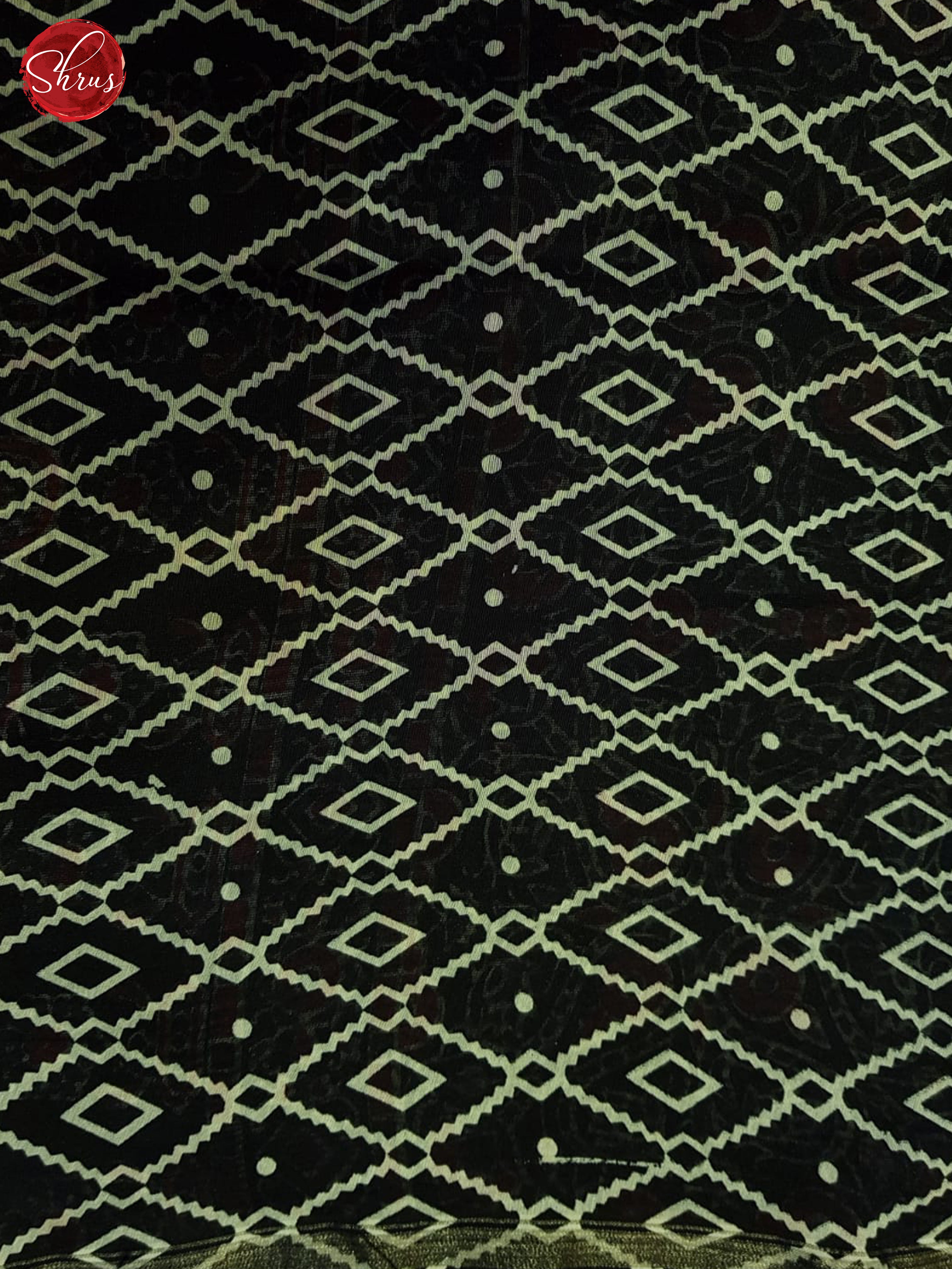 Black(Single Tone)- Maheshwari Silk Cotton Saree - Shop on ShrusEternity.com