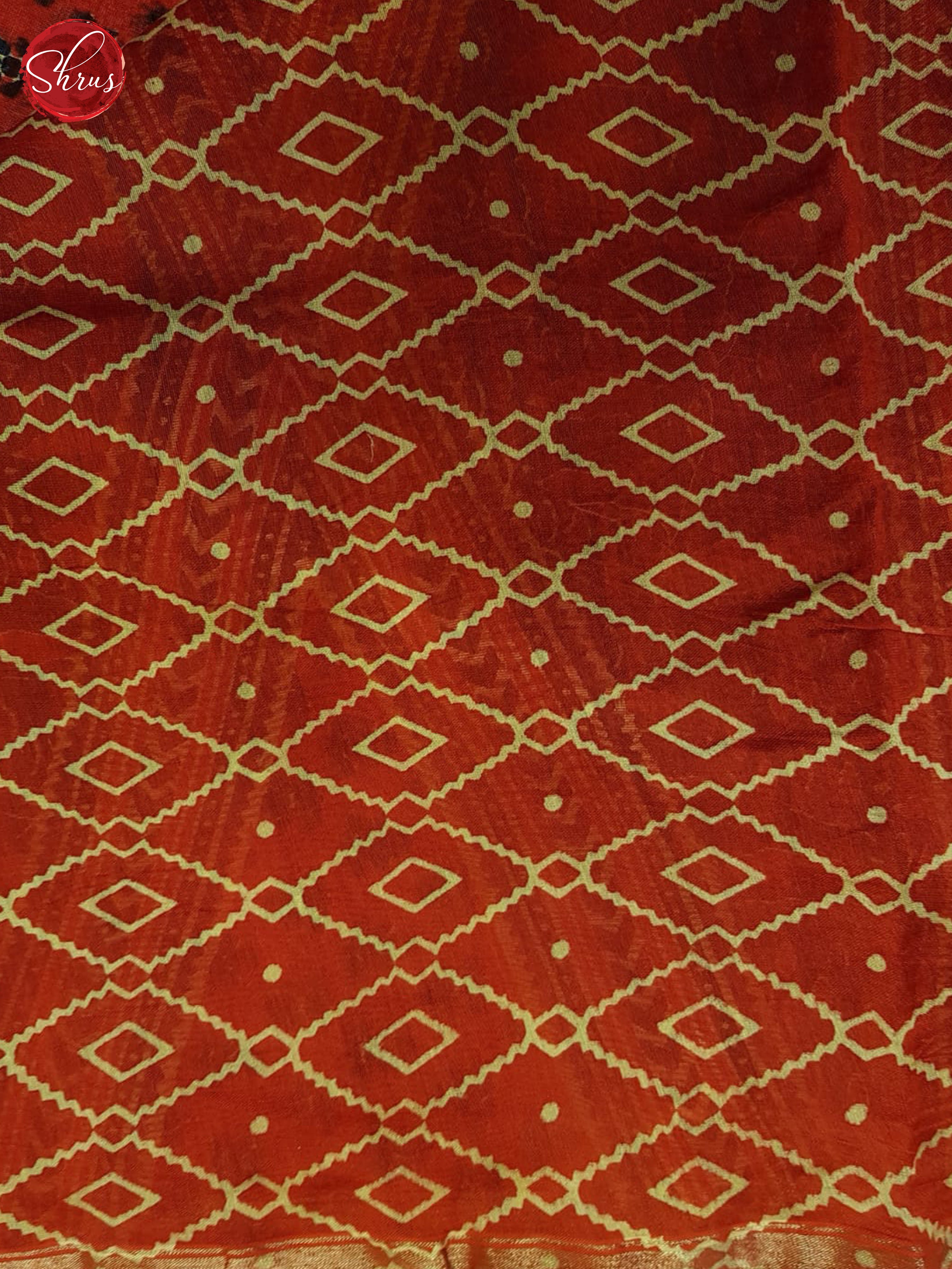 Red(Single tone)- Maheshwari Silk Cotton Saree - Shop on ShrusEternity.com
