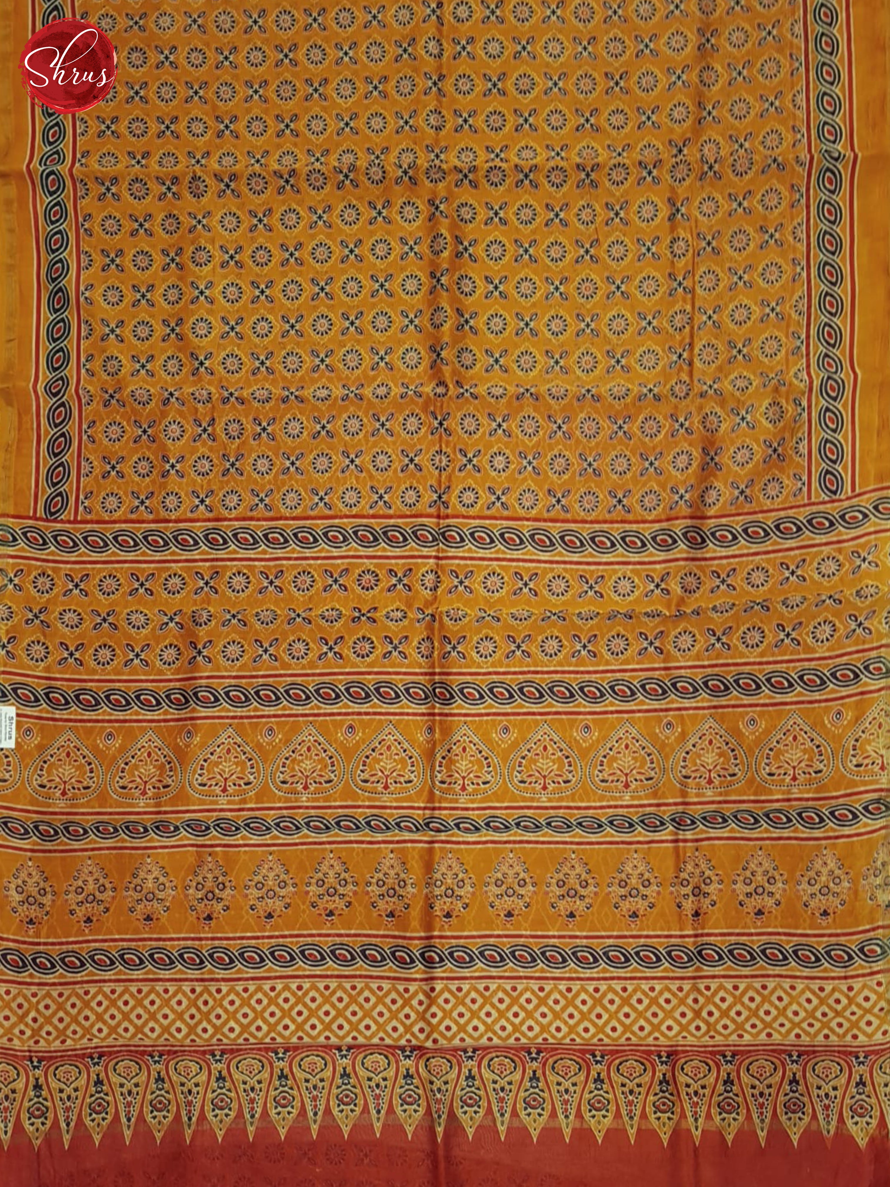 Orange And Red- Maheswari SIlk Cotton Saree - Shop on ShrusEternity.com