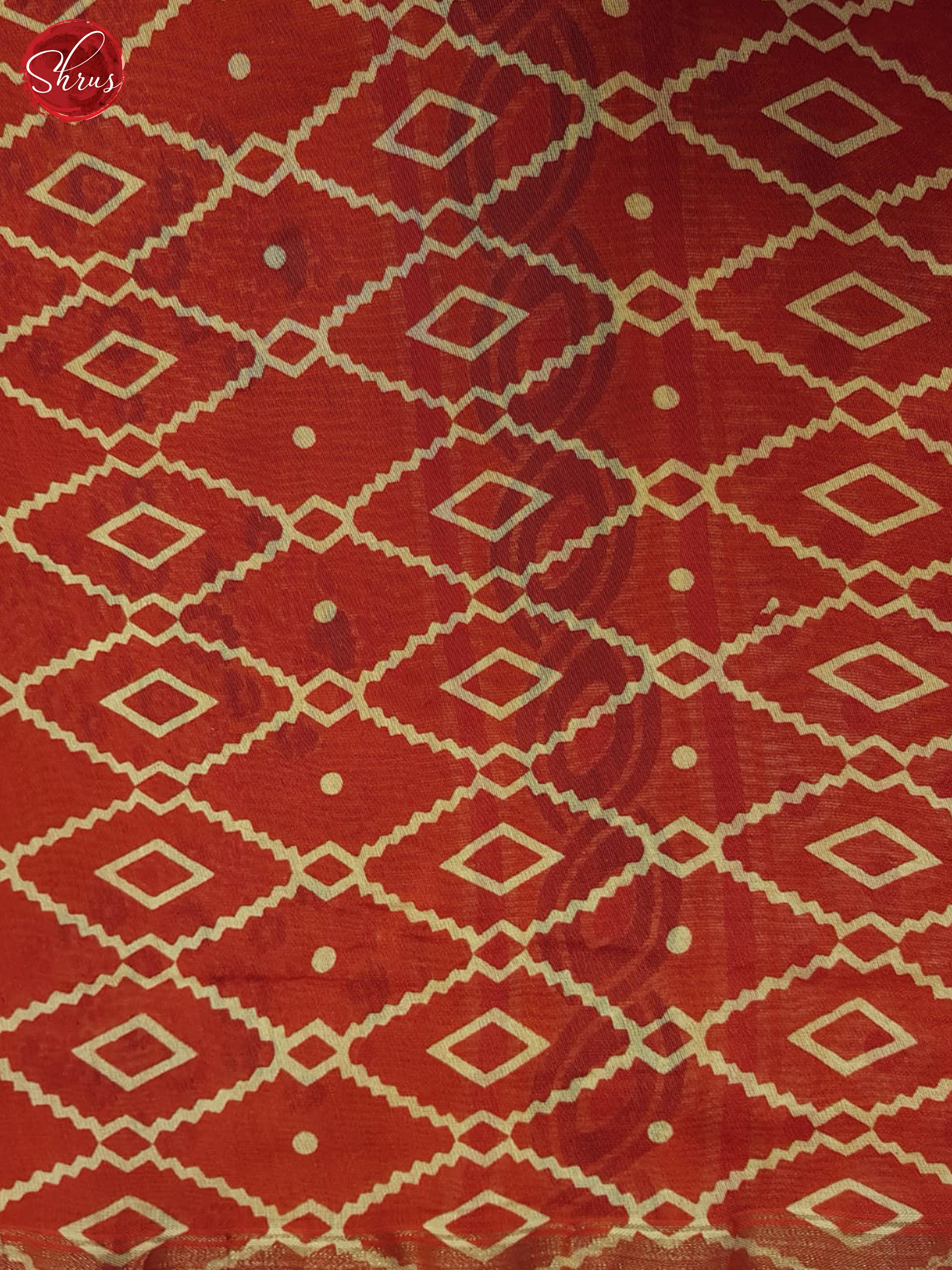 Orange And Red- Maheswari SIlk Cotton Saree - Shop on ShrusEternity.com