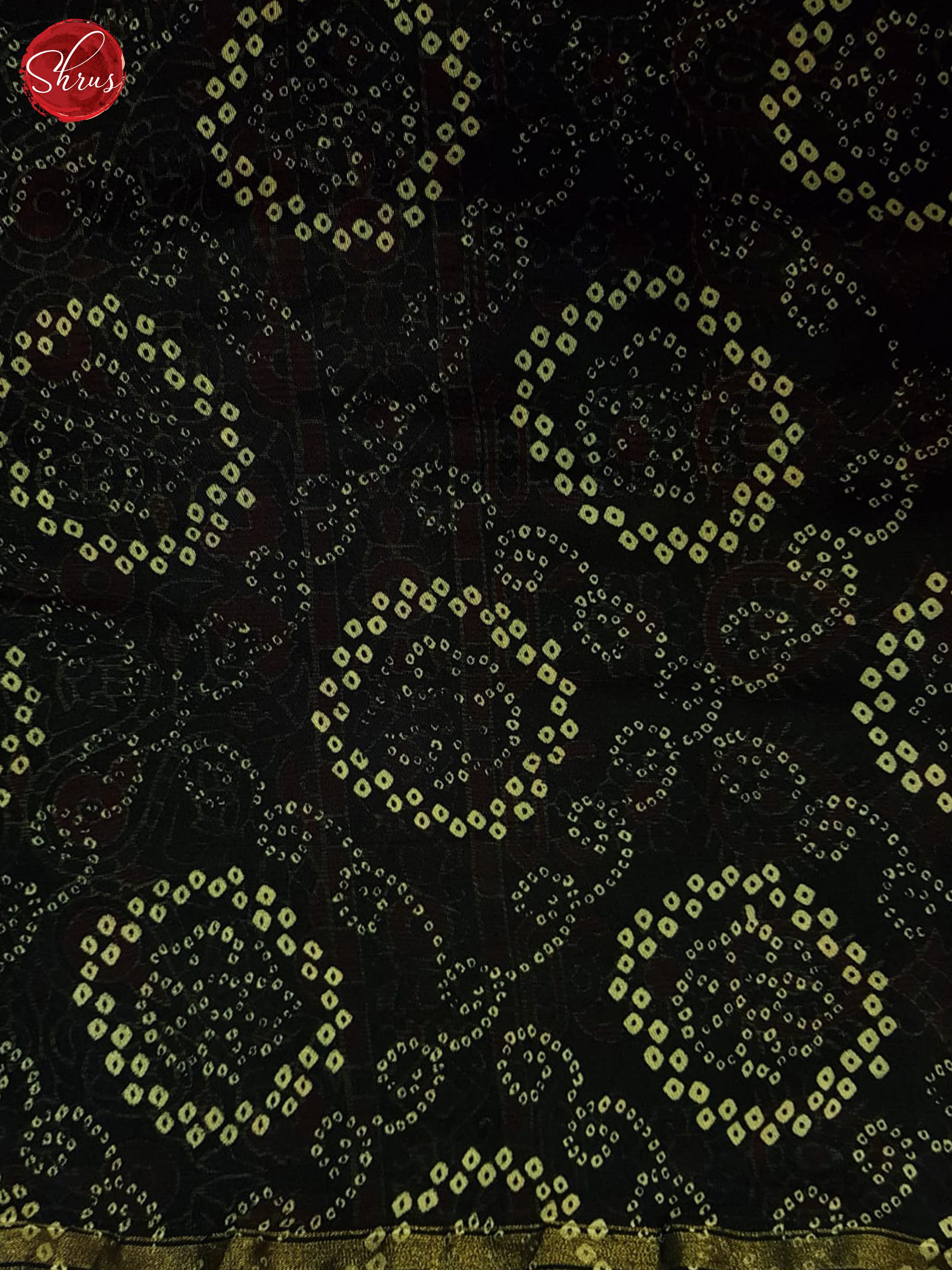 Black(Single Tone)- Maheshwari Silk Cotton Saree - Shop on ShrusEternity.com